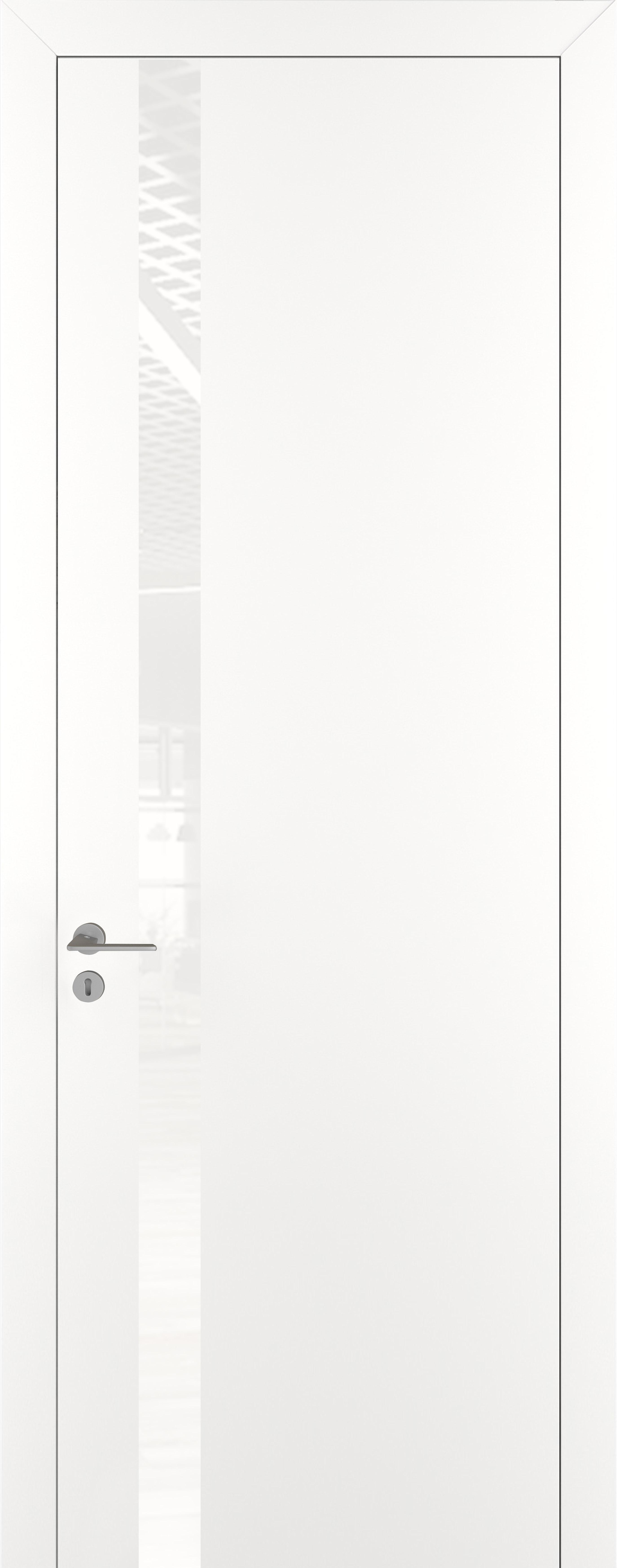 Изображение товара Дверь межкомнатная Zadoor Квалитет К2 остеклённая 200x60см CPL цвет белый матовый без замка и петель