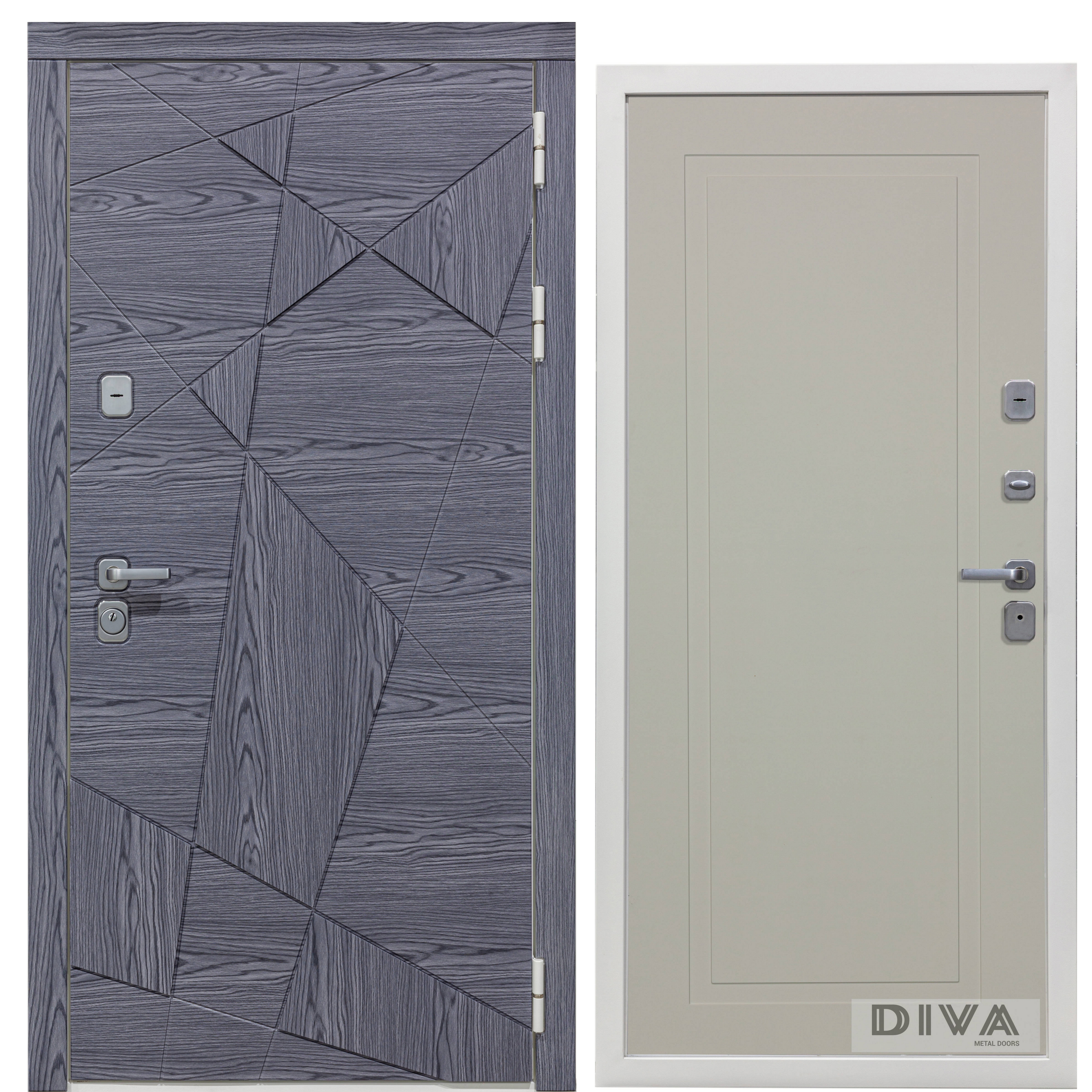 Изображение товара Входная дверь Diva Line 40 УТ-00074983 960x2050см правая цвет графитовый серый