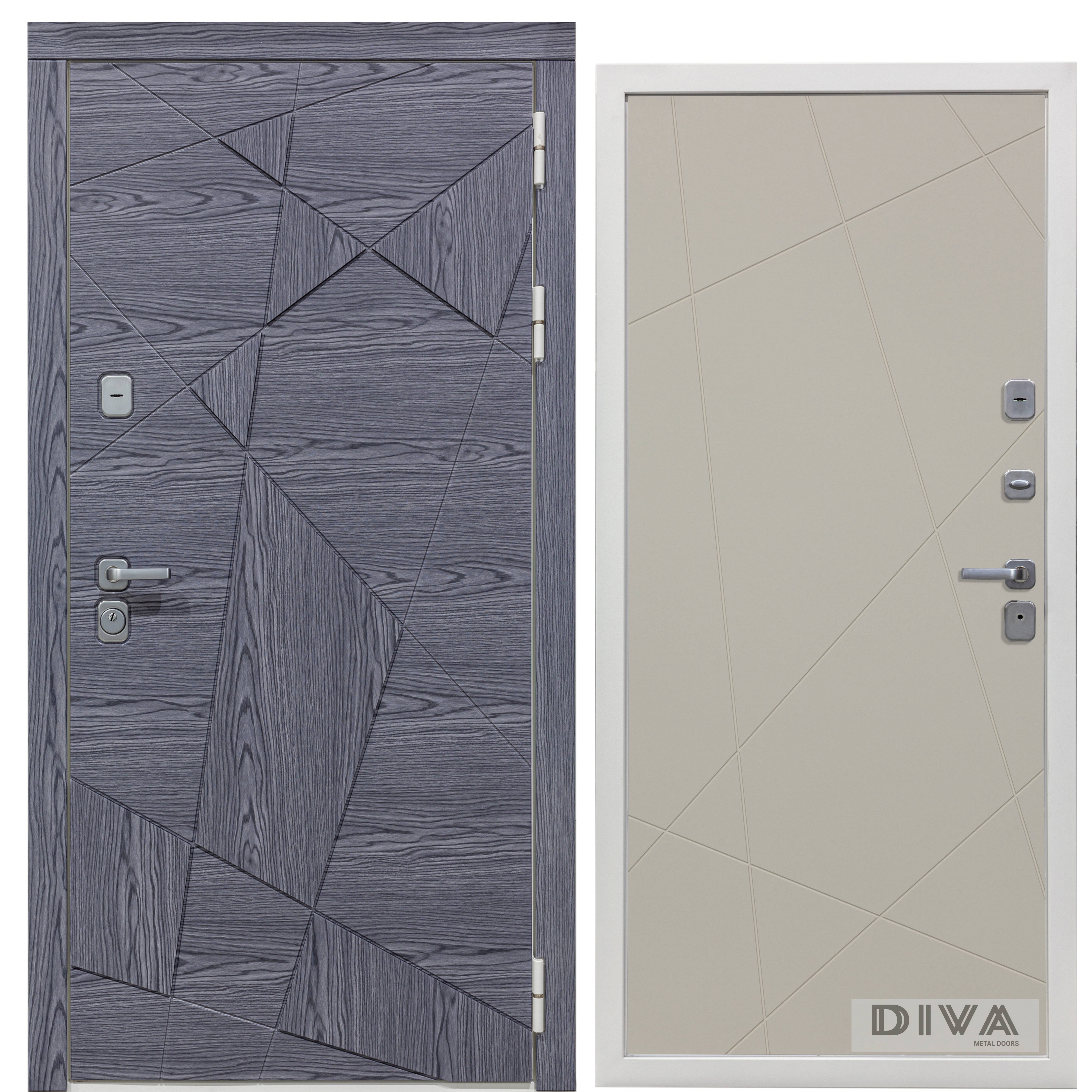 Изображение товара Входная дверь Diva Line 40 УТ-00074883 860x2050см правая цвет графитовый серый