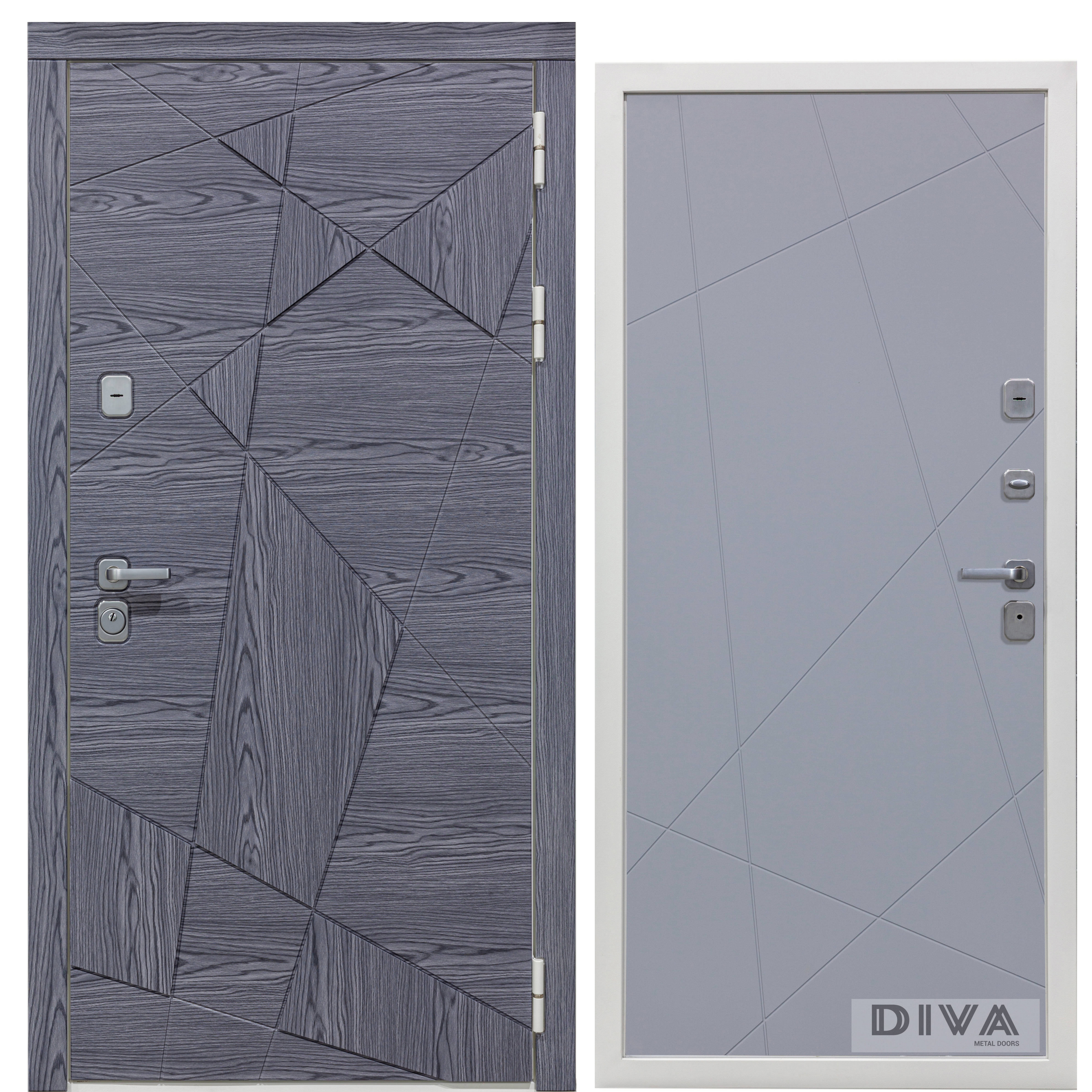 Изображение товара Входная дверь Diva Line 40 УТ-00073368 860x2050см правая цвет графитовый серый