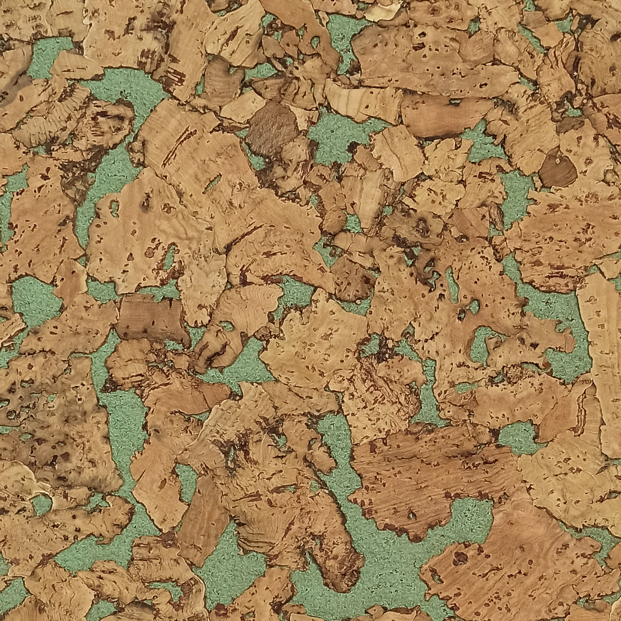 Изображение товара Пробковое настенное покрытие EasyCork Кориа лима 600x300x3 мм 1.98м² бежево-зеленый 11шт