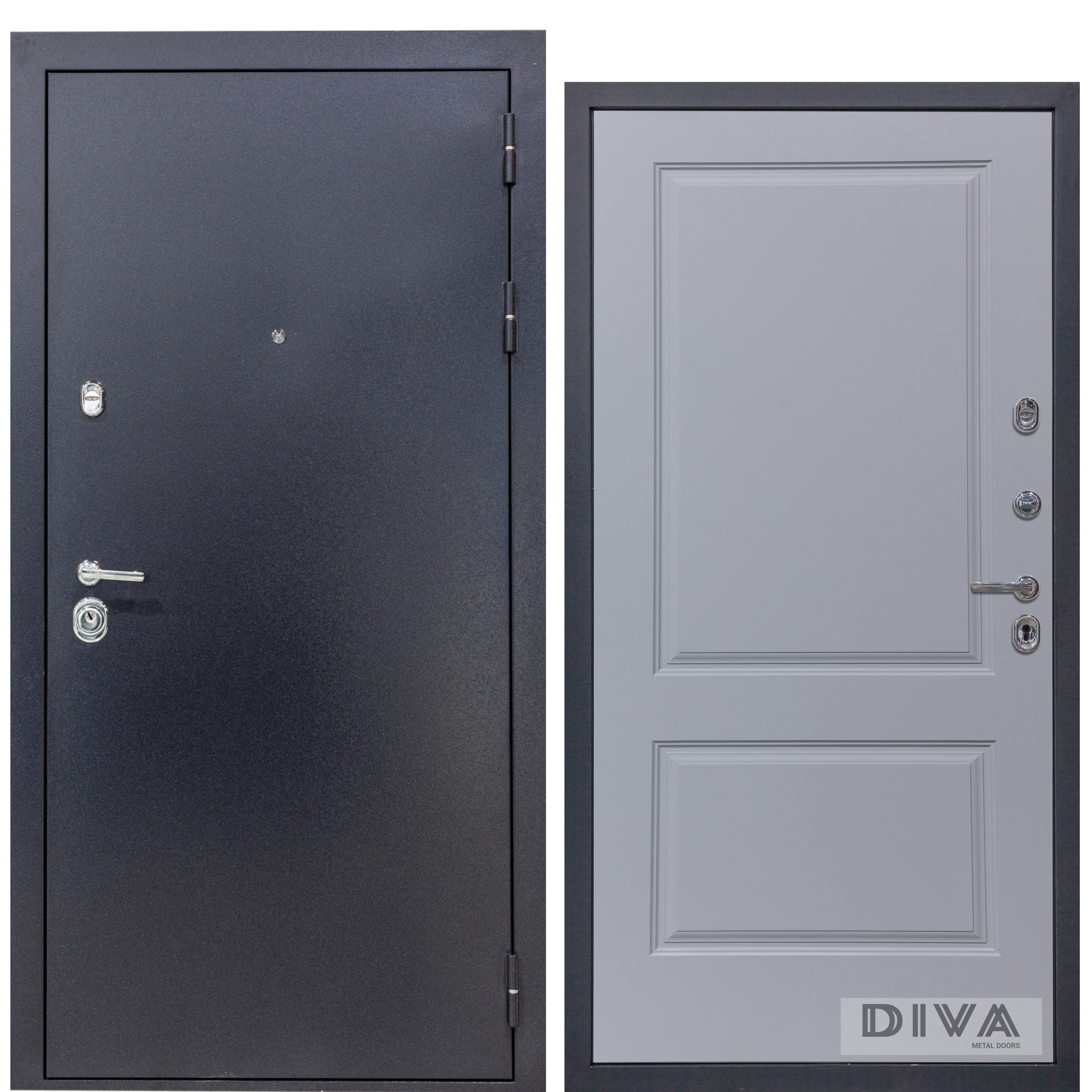 Изображение товара Входная дверь Diva МД-40 УТ-00074015 металлическая левая 205x96см цвет сталь