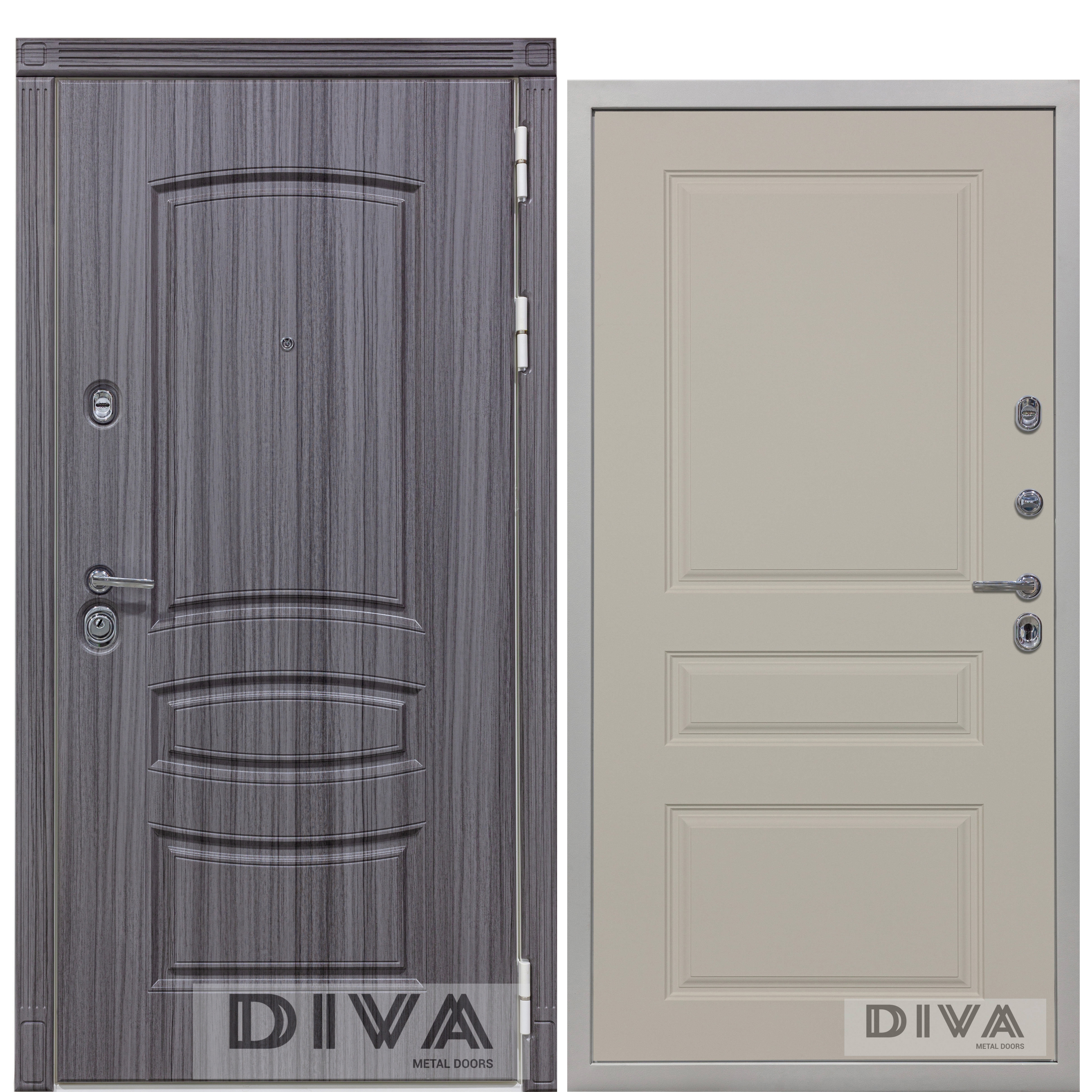 Изображение товара Входная дверь Diva МД-42 УТ-00075306 металлическая левая 205x86см цвет серый