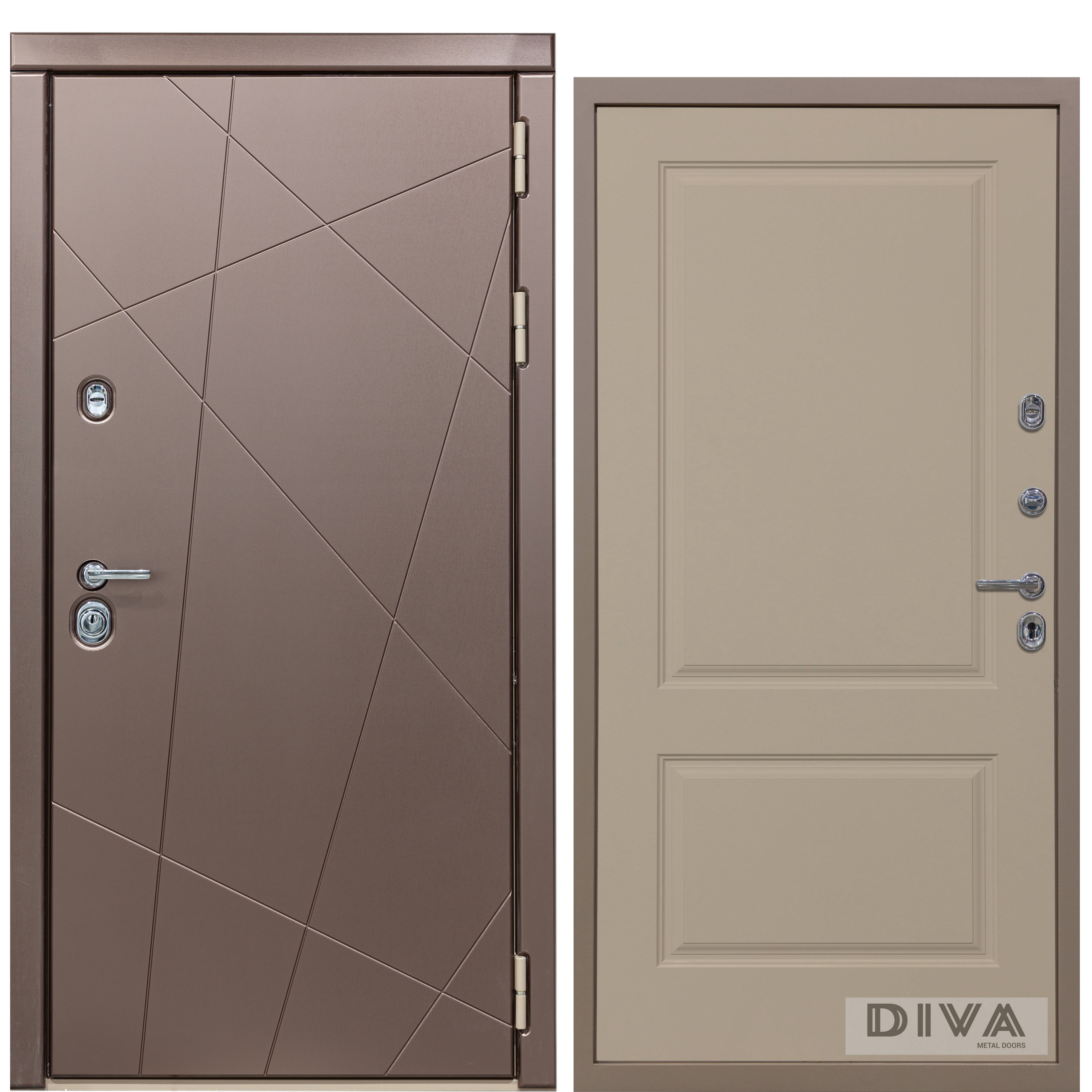 Изображение товара Входная дверь Diva МД-50 УТ-00075281 металлическая левая 205x86см цвет бронза