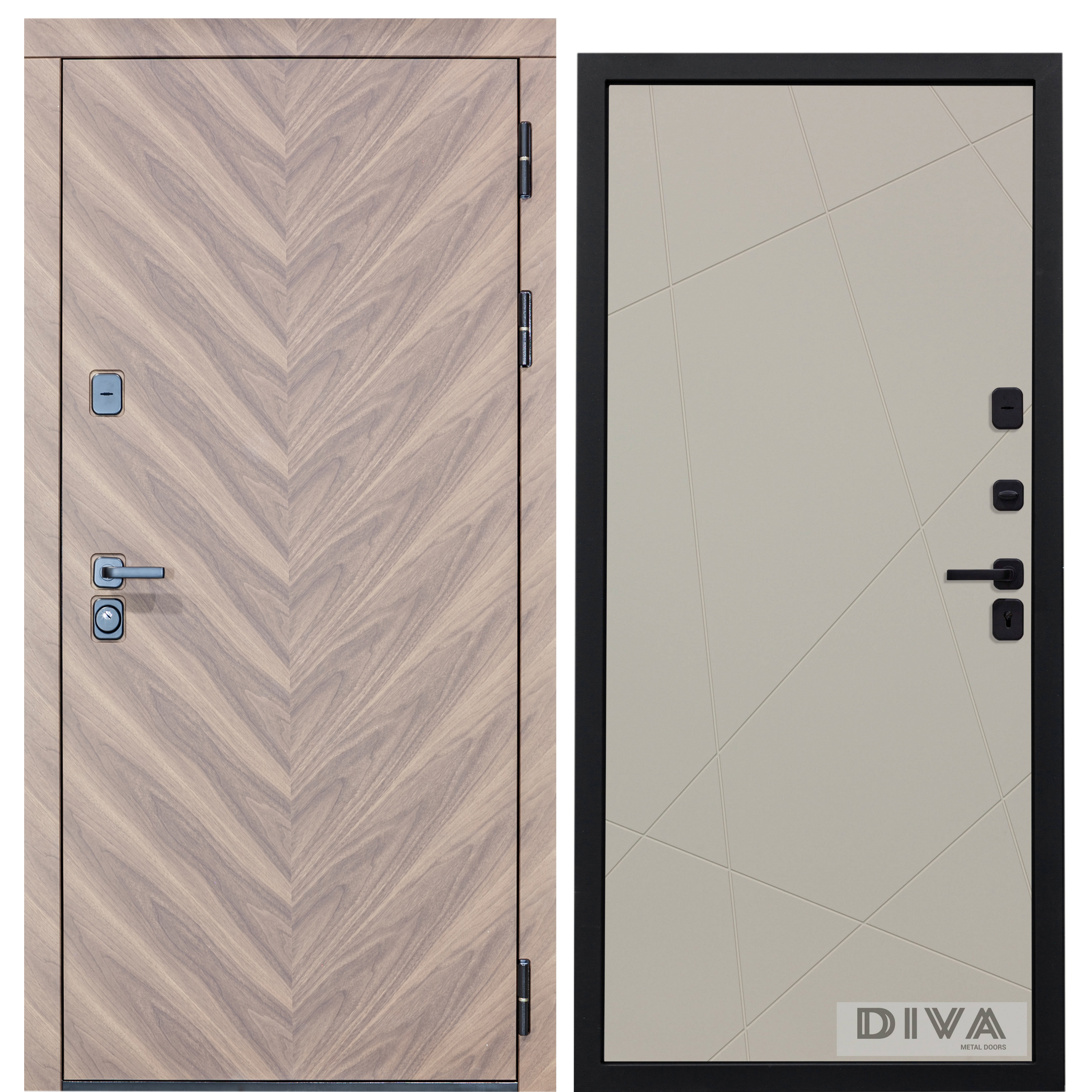Изображение товара Входная дверь Diva Дива-98 205x86см правый Д11 софт шампань