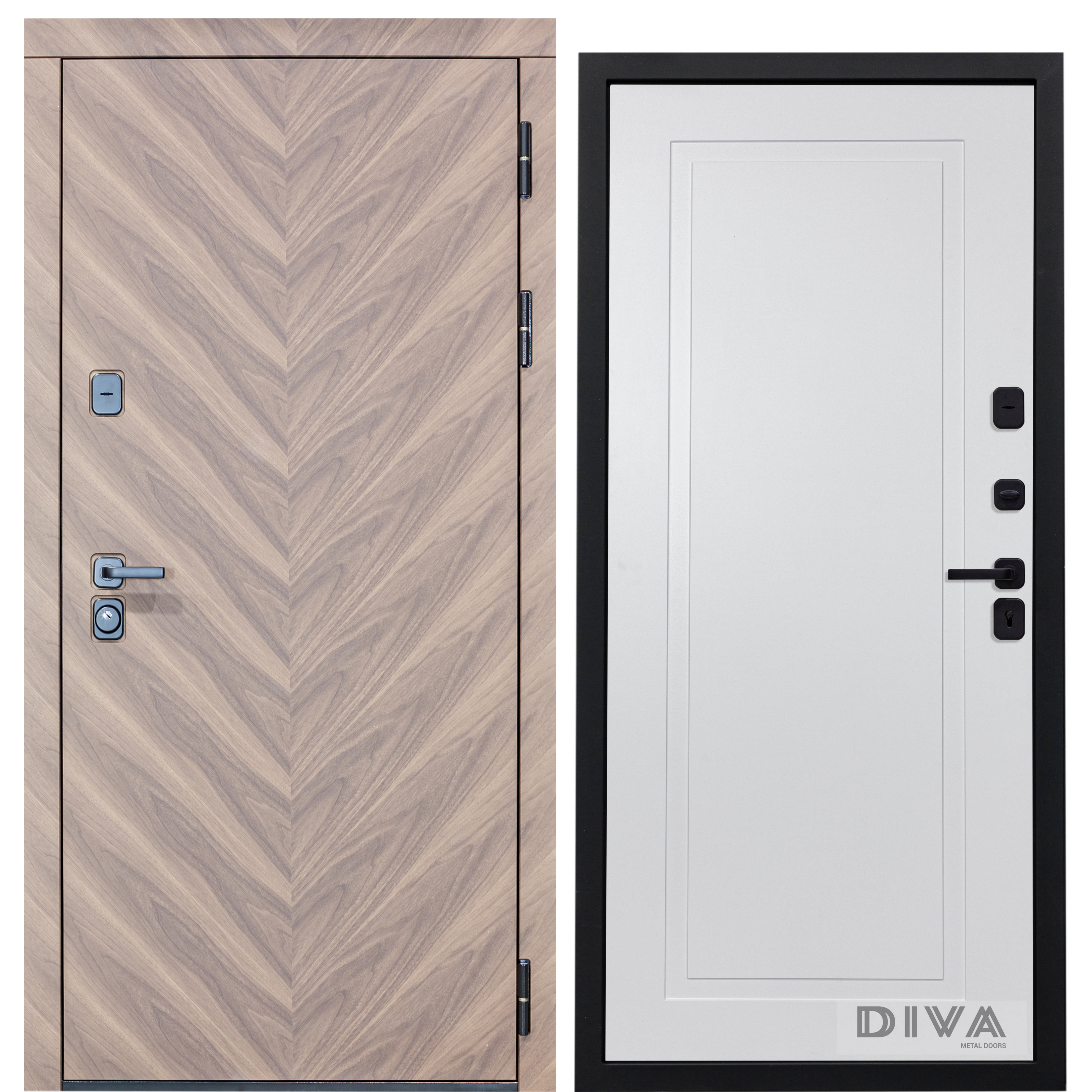 Изображение товара Входная дверь Diva 98 УТ-00075802 205x86cm коричнево-шоколадный