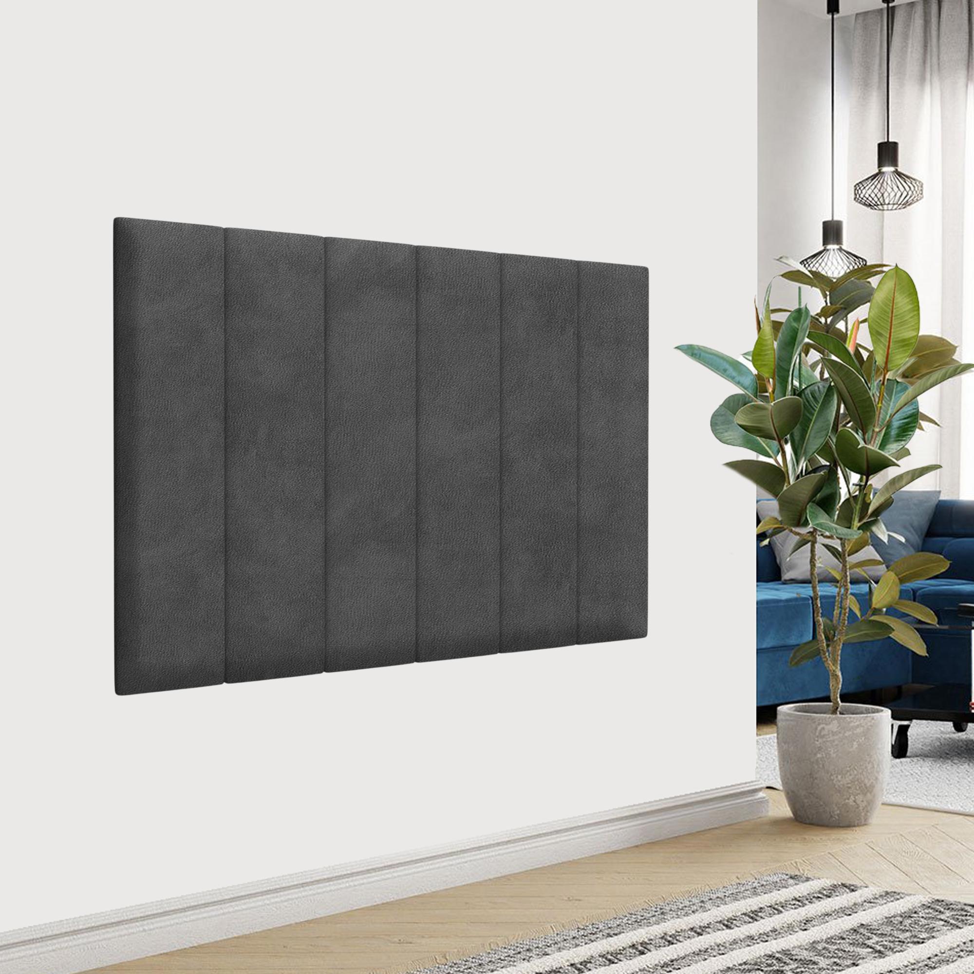 Изображение товара TARTILLA Velour Grey — мягкие панели для стен, 800x200x29 мм, 4 шт