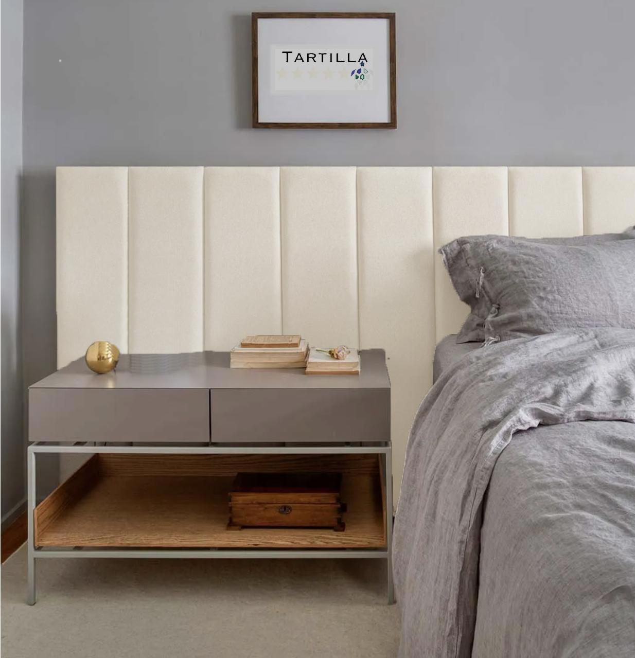 Изображение товара Комплект мягких панелей Tartilla прямоугольник эко кожа цвет ваниль 1000x200x29мм 4шт