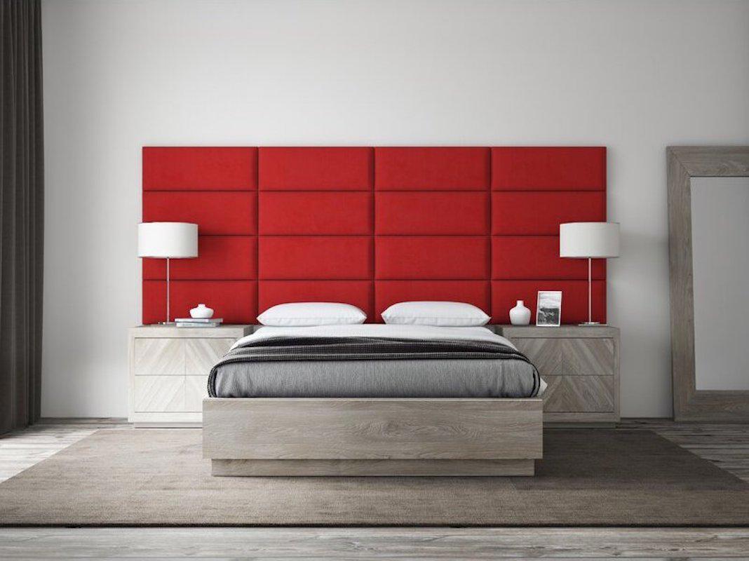 Изображение товара Комплект мягких панелей Tartilla прямоугольник эко кожа цвет красный 800x300x29мм 4шт