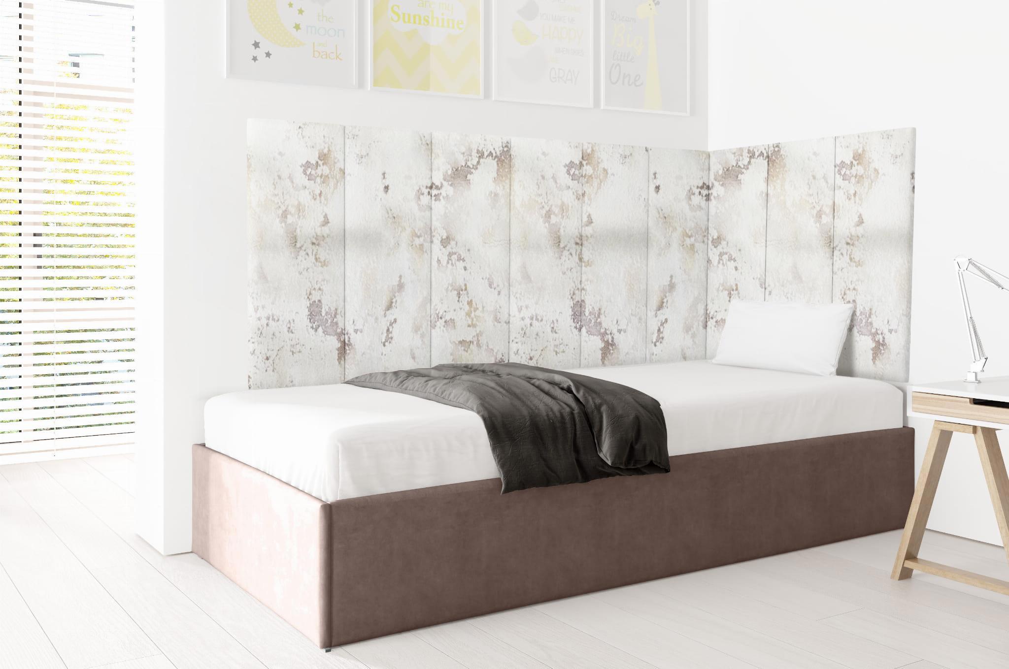 Изображение товара Комплект мягких панелей Tartilla прямоугольник шелк цвет слоновая кость 800x300x29мм 4шт