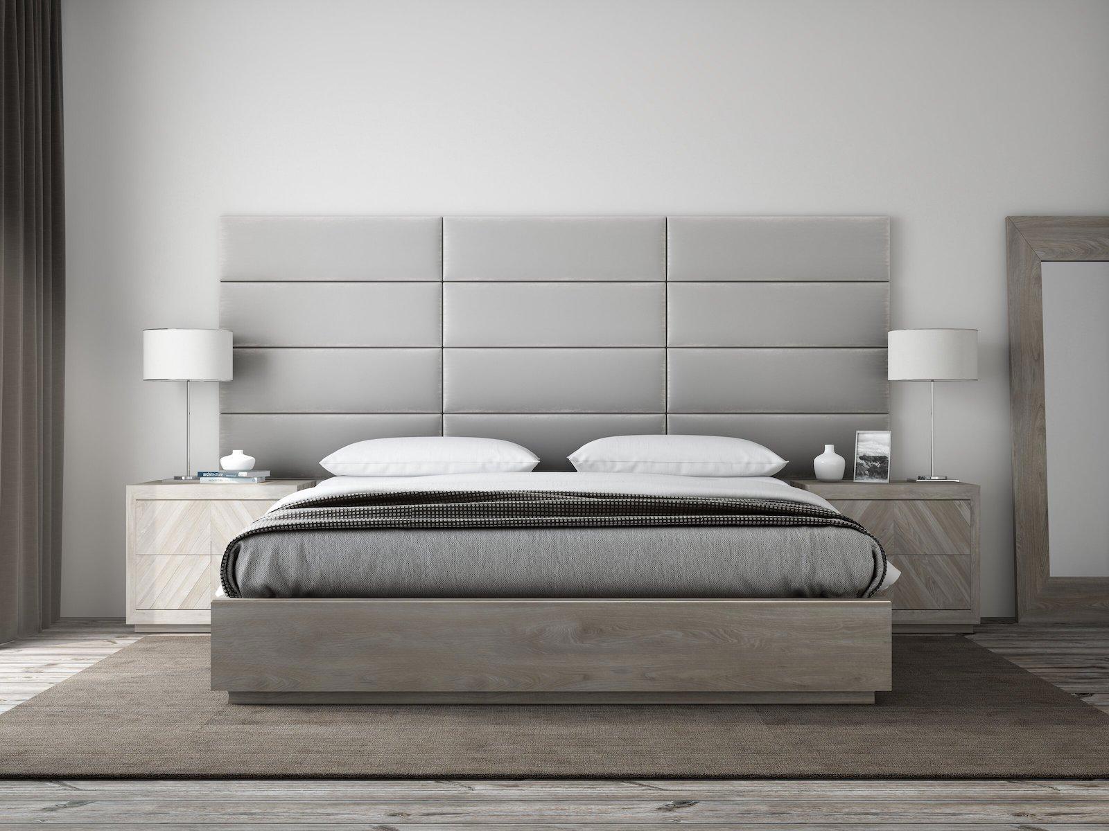 Изображение товара Комплект мягких панелей Tartilla прямоугольник велюр цвет серый 1000x300x29мм 4шт