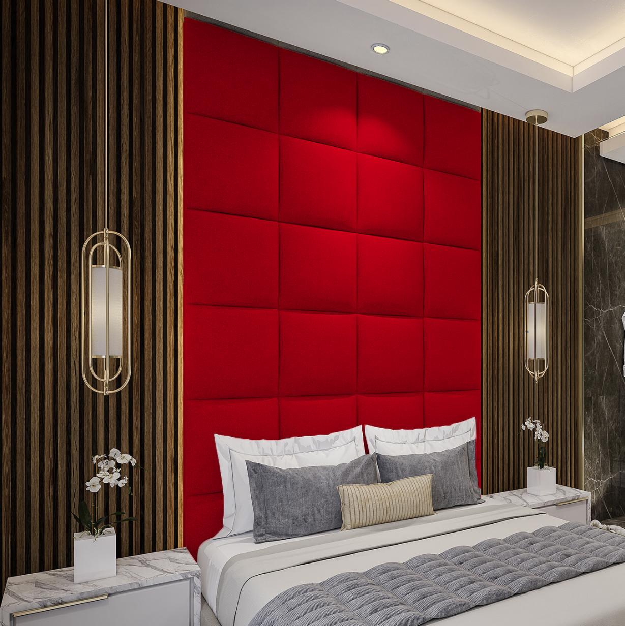 Изображение товара Мягкие панели Tartilla Eco Leather красный 500x500x29мм (2 шт)