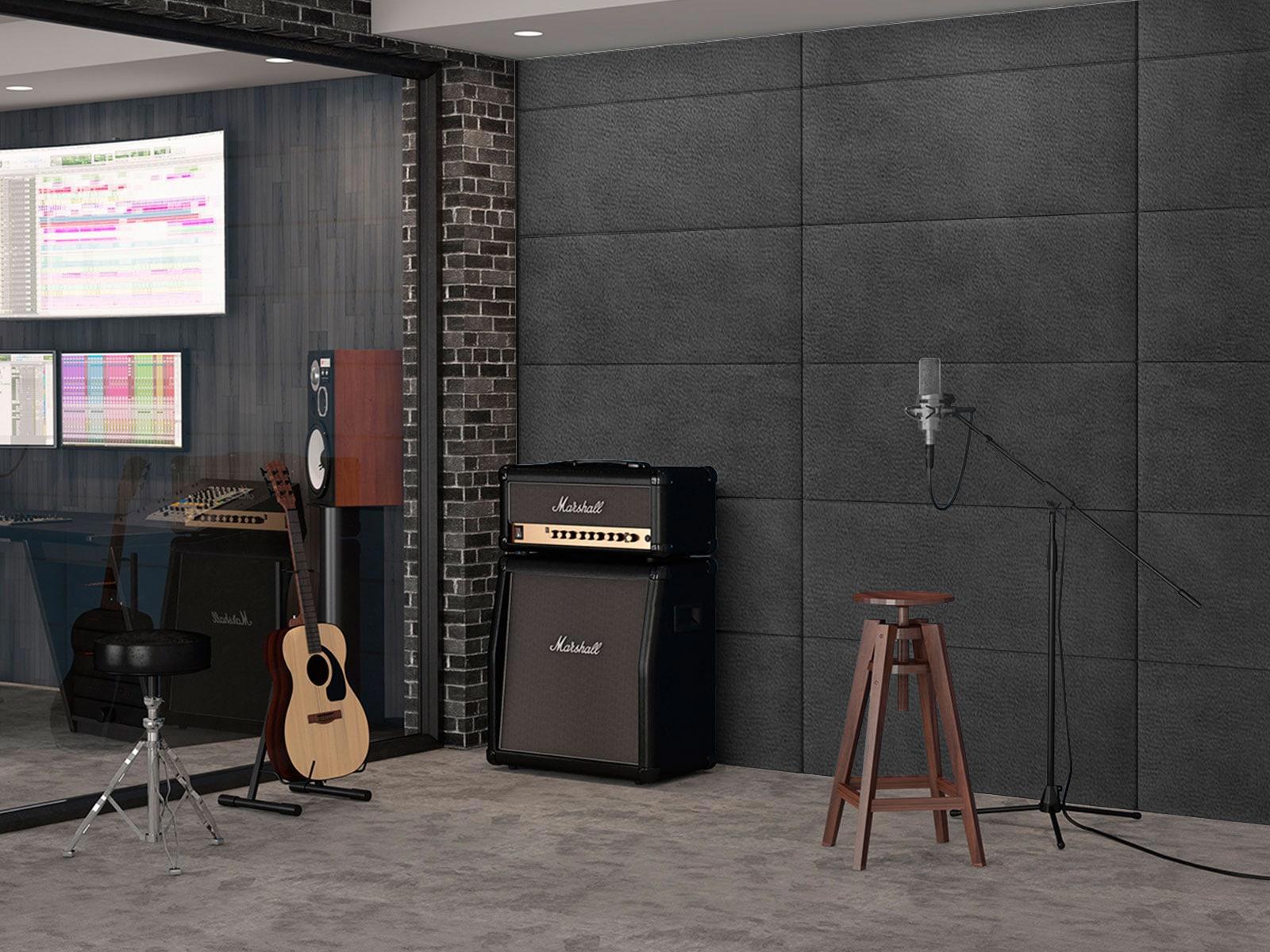 Изображение товара Мягкая панель Tartilla прямоугольник велюр цвет серый 1000x500x29мм 1шт