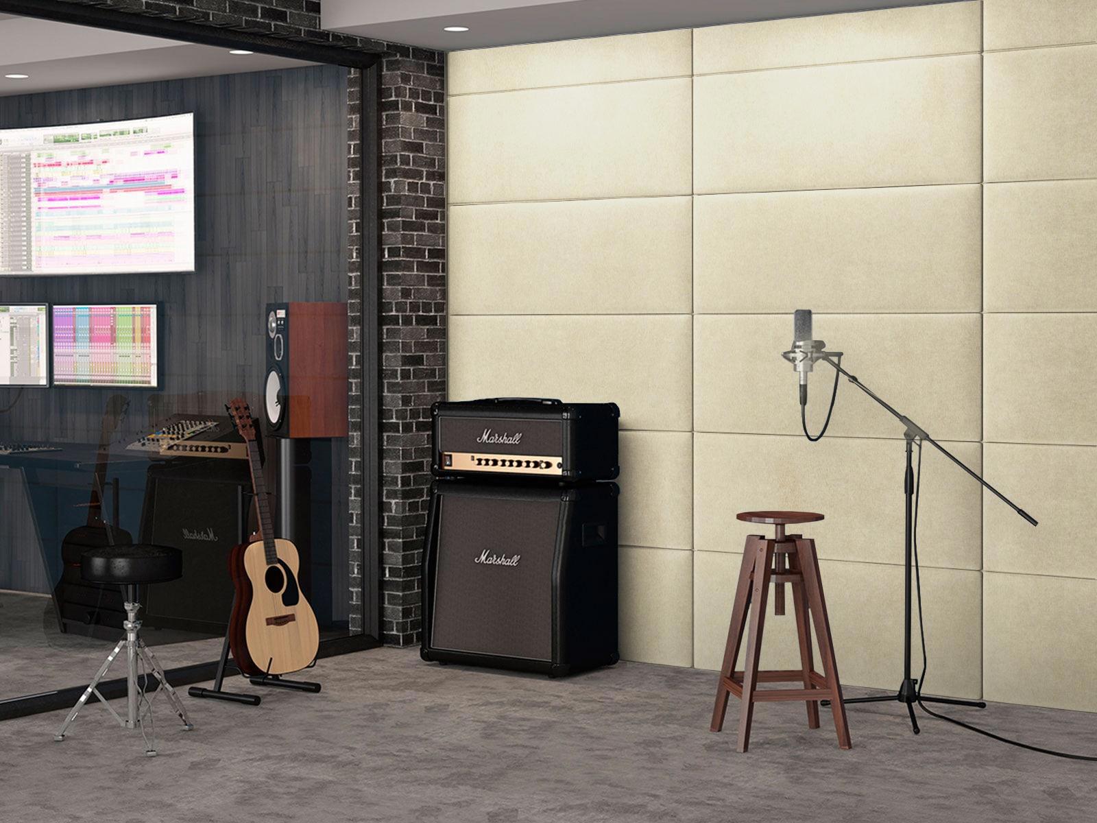 Изображение товара Мягкая панель Tartilla прямоугольник замша цвет персиковый 1000x500x29мм 1шт