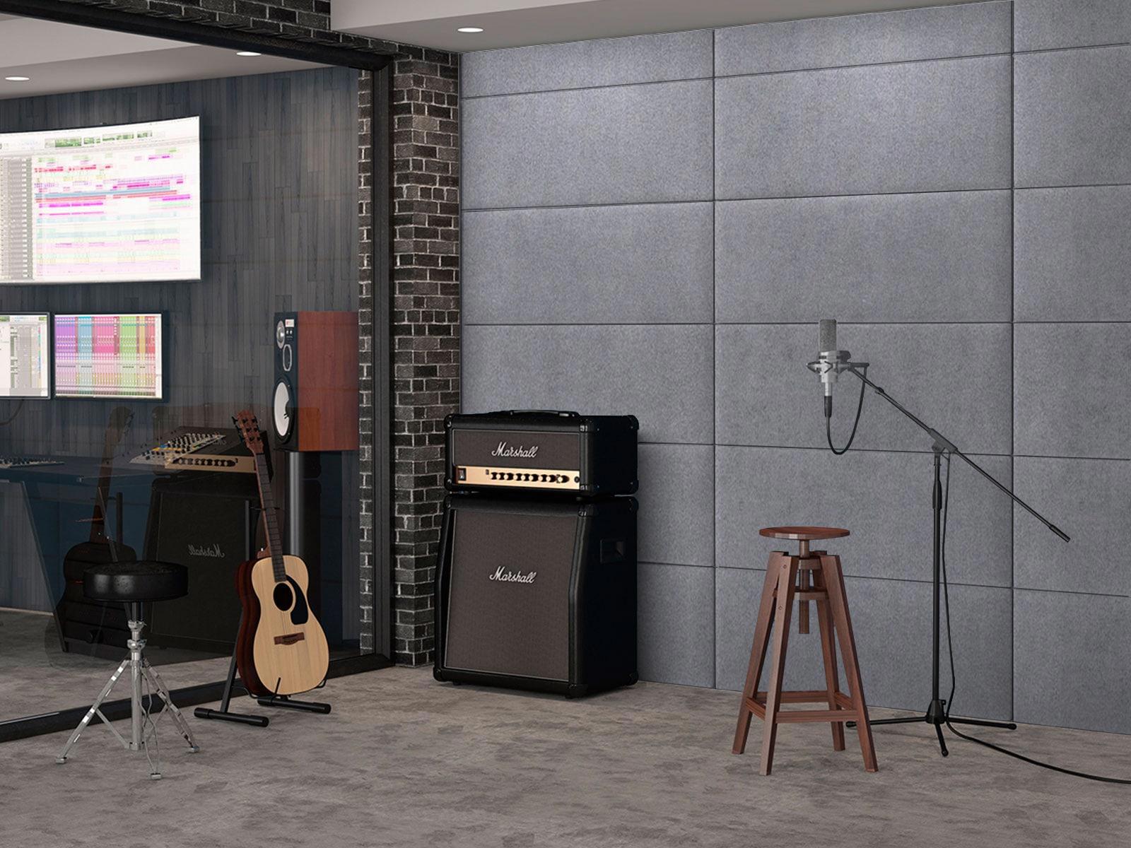 Изображение товара Мягкая панель Tartilla прямоугольник замша цвет серый 1000x500x29мм 1шт