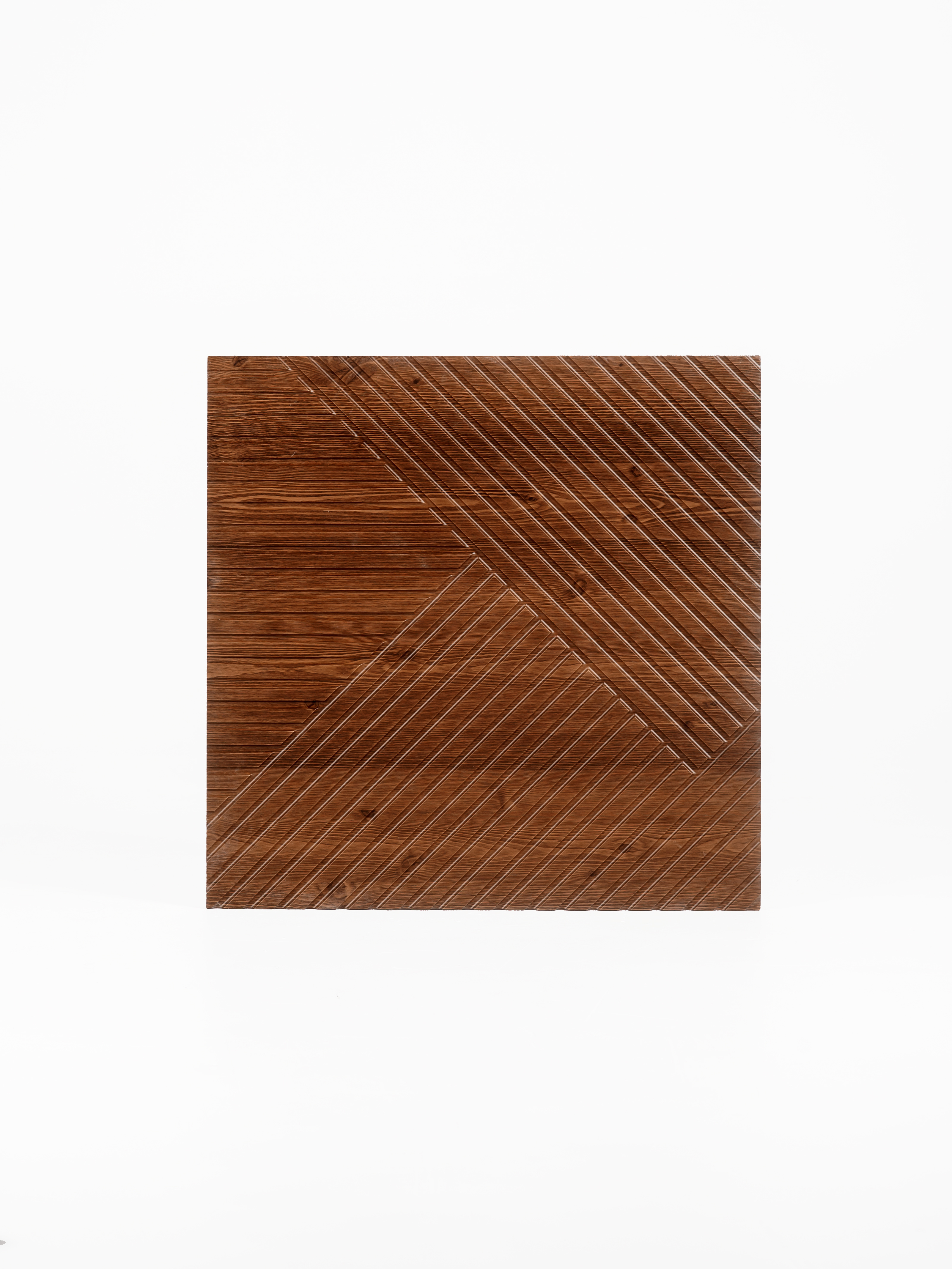 Изображение товара 3D стеновые панели из МДФ Paneli Avrora Bamboo Sticks 500x500x10мм цвет орех 1м²