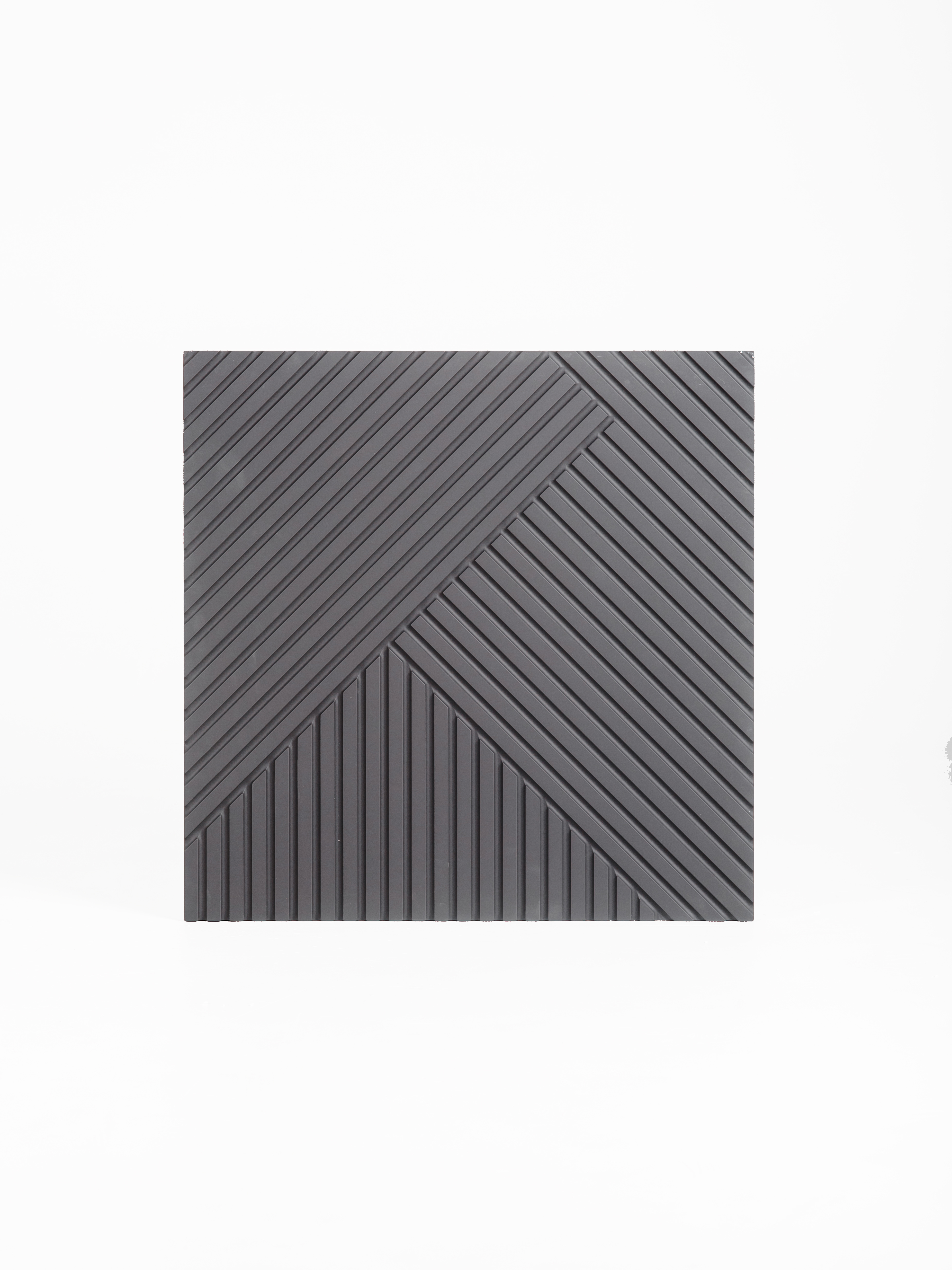 Изображение товара 3D стеновые панели из МДФ Paneli Avrora Bamboo Sticks 500x500x10мм цвет графит 1м²