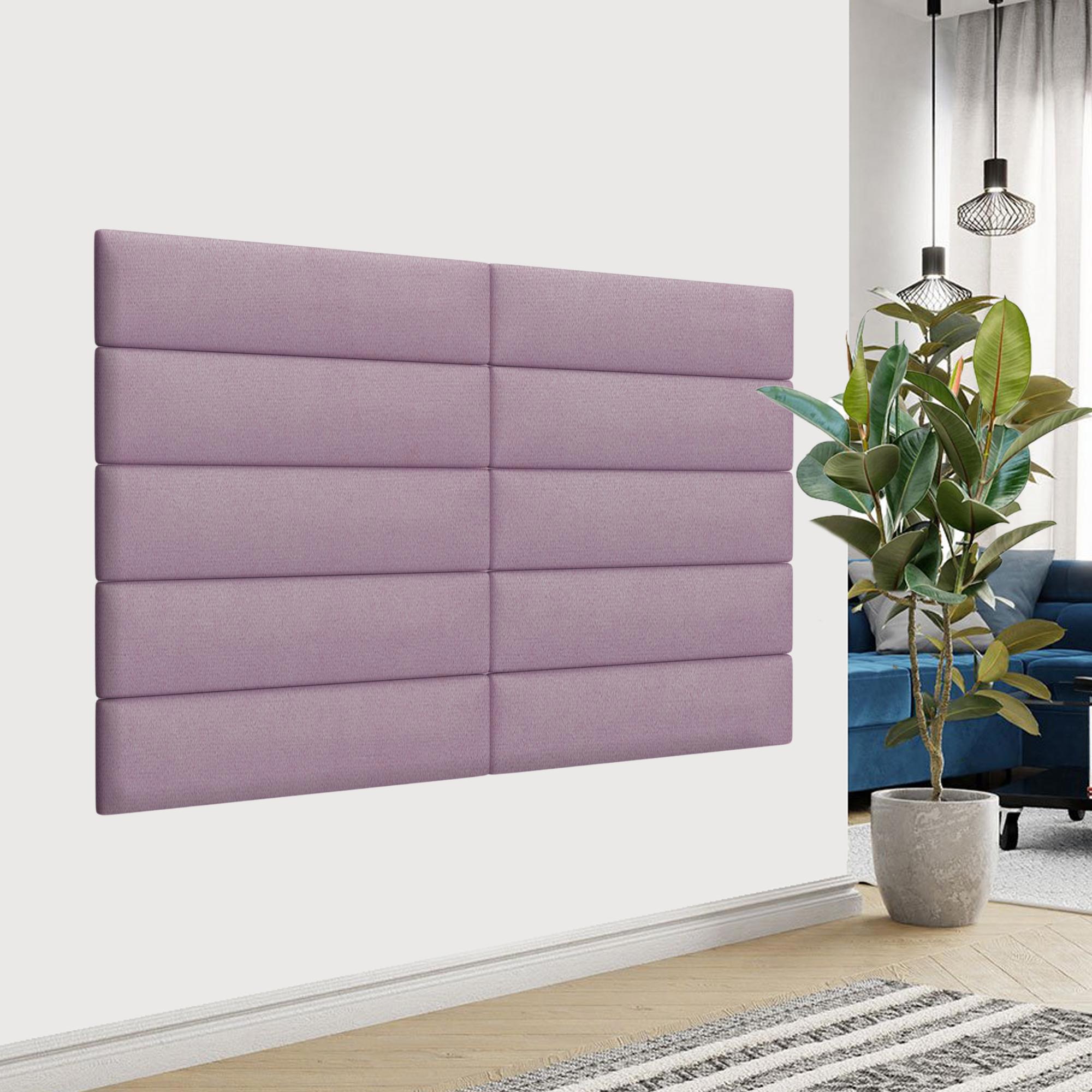 Изображение товара Комплект мягких панелей Tartilla прямоугольник велюр цвет розовый 600x150x35мм 2шт