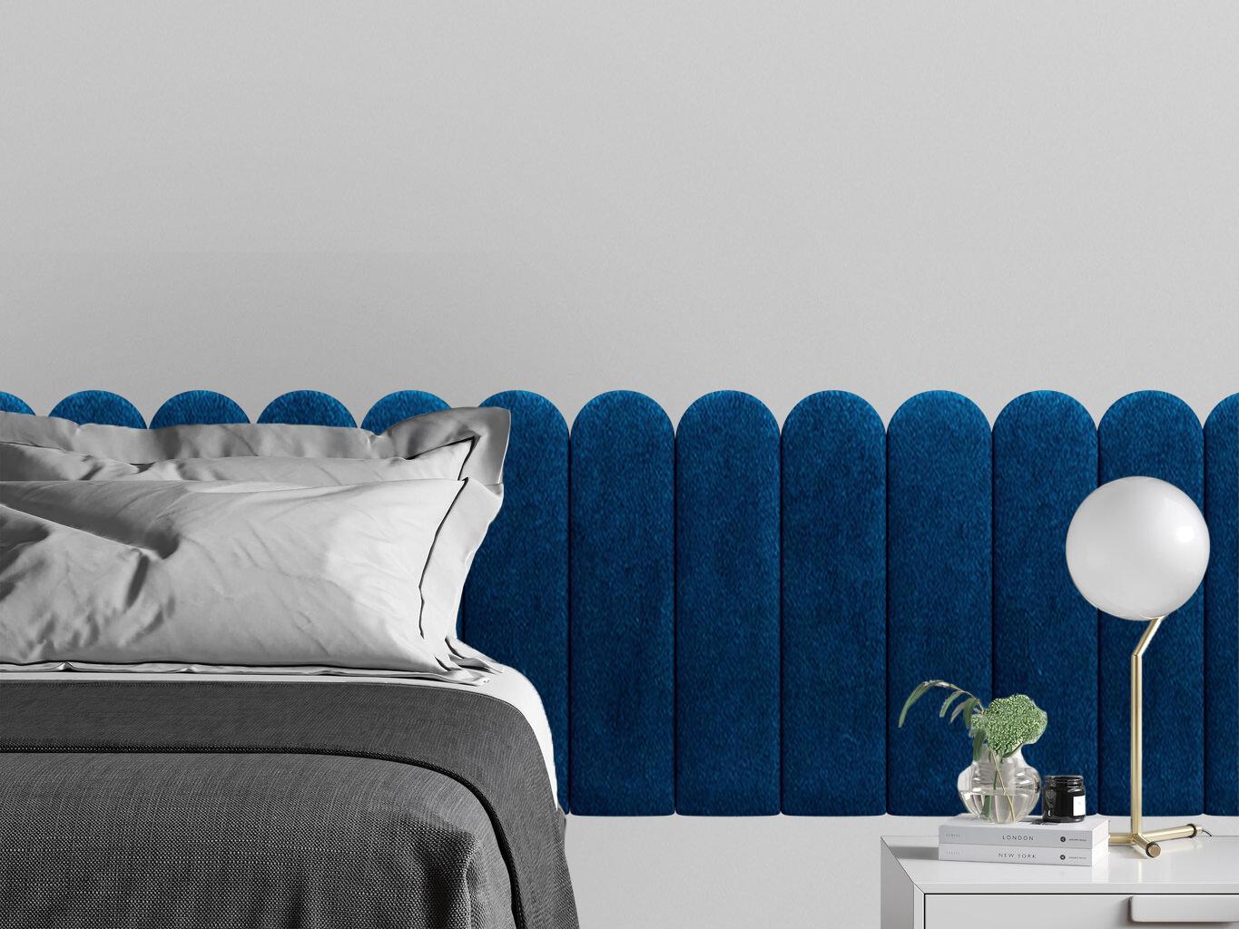 Изображение товара Мягкие панели Tartilla Velour Blue для стен, 600x150x35мм, синий
