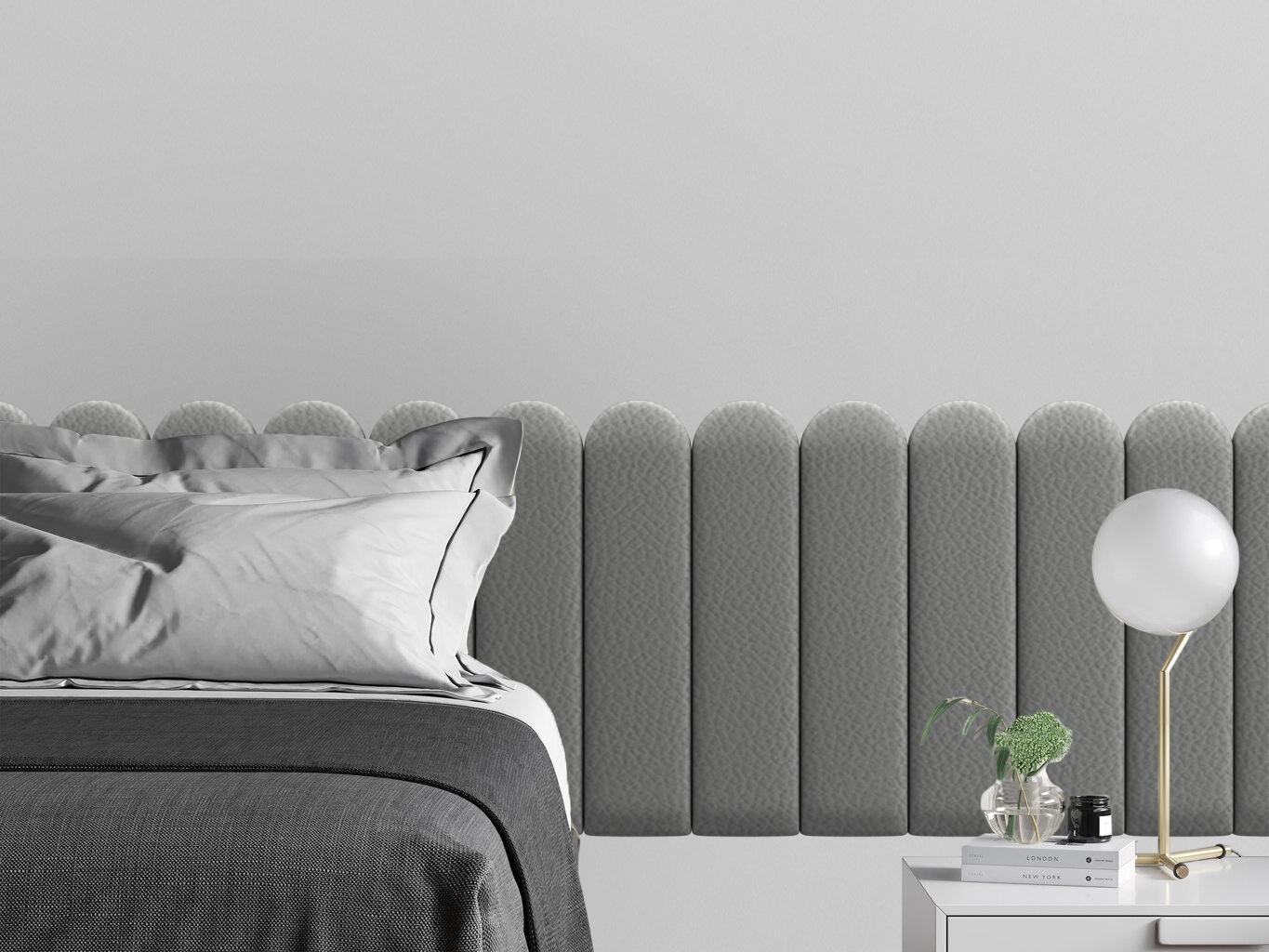 Изображение товара Комплект мягких панелей Tartilla арка эко кожа цвет серый 600x150x35мм 2шт