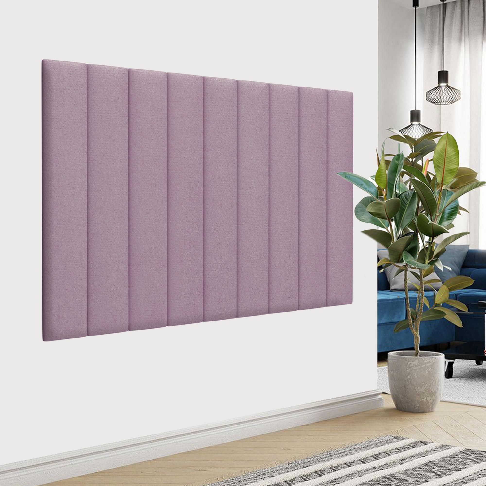 Изображение товара Комплект мягких панелей Tartilla прямоугольник велюр цвет розовый 900x150x35мм 2шт