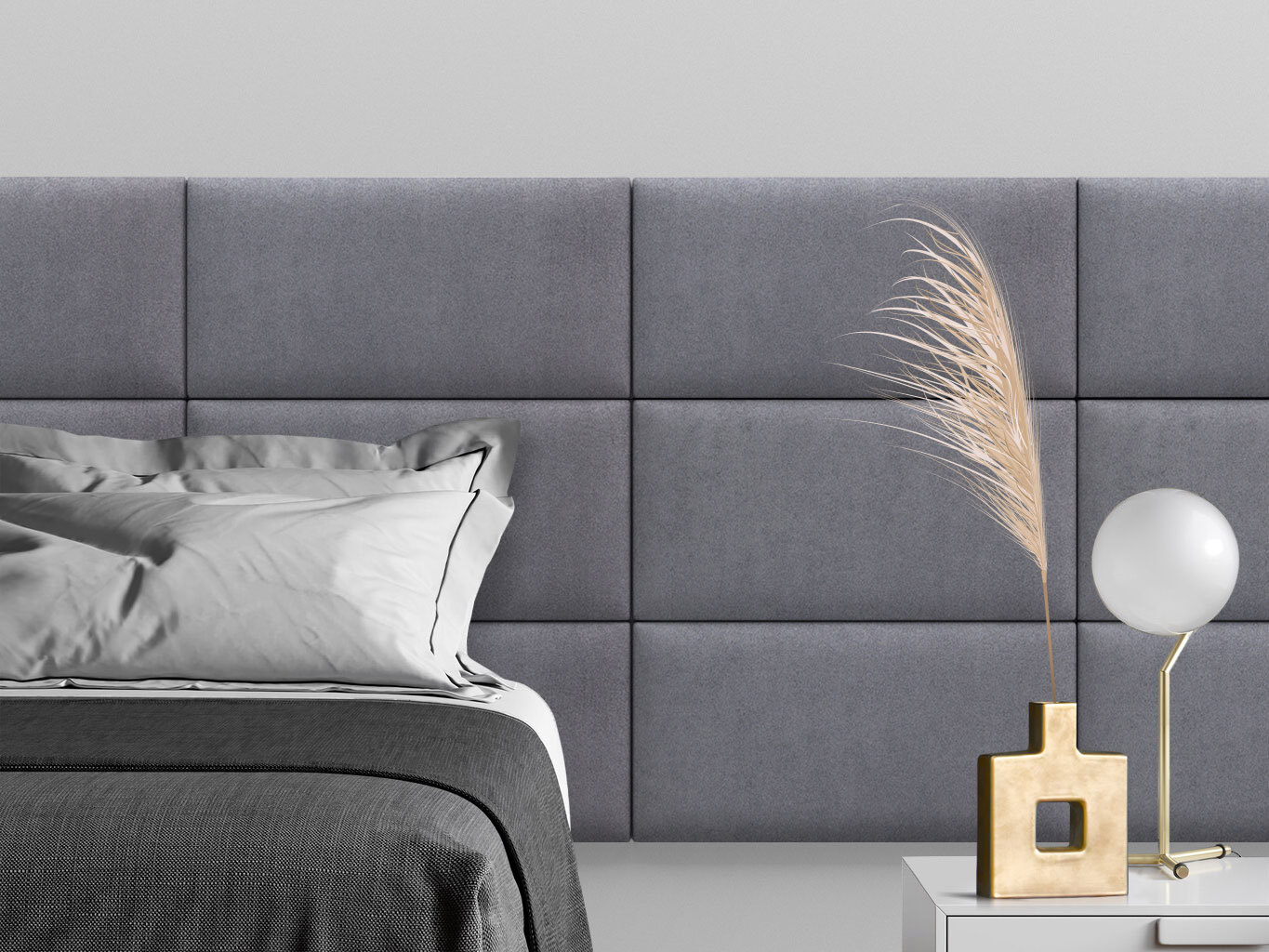 Изображение товара Мягкие панели Tartilla Alcantara Gray 600x300x35 мм 4 шт