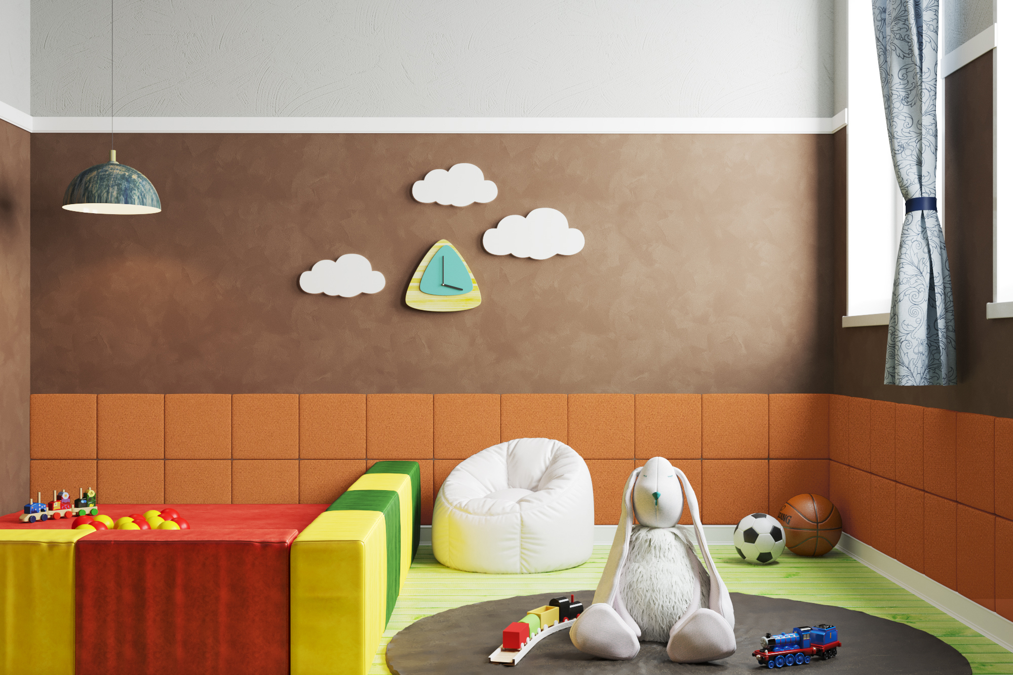 Изображение товара Мягкая панель Tartilla квадрат велюр цвет оранжевый 300x300x29мм 1шт