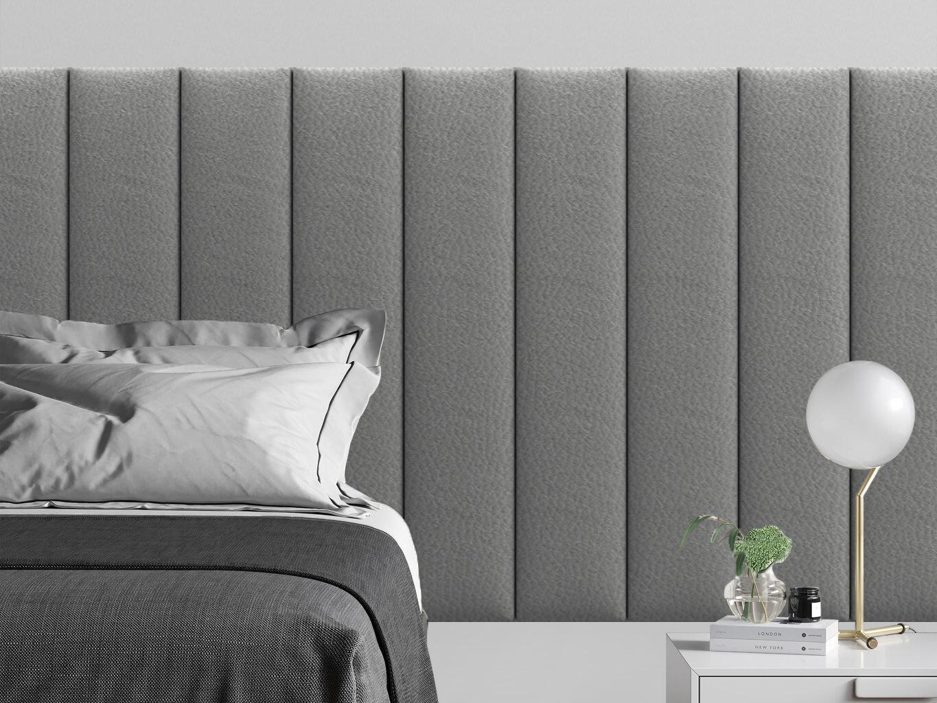 Изображение товара Мягкая панель Tartilla прямоугольник эко кожа цвет серый 1000x200x29мм 1шт