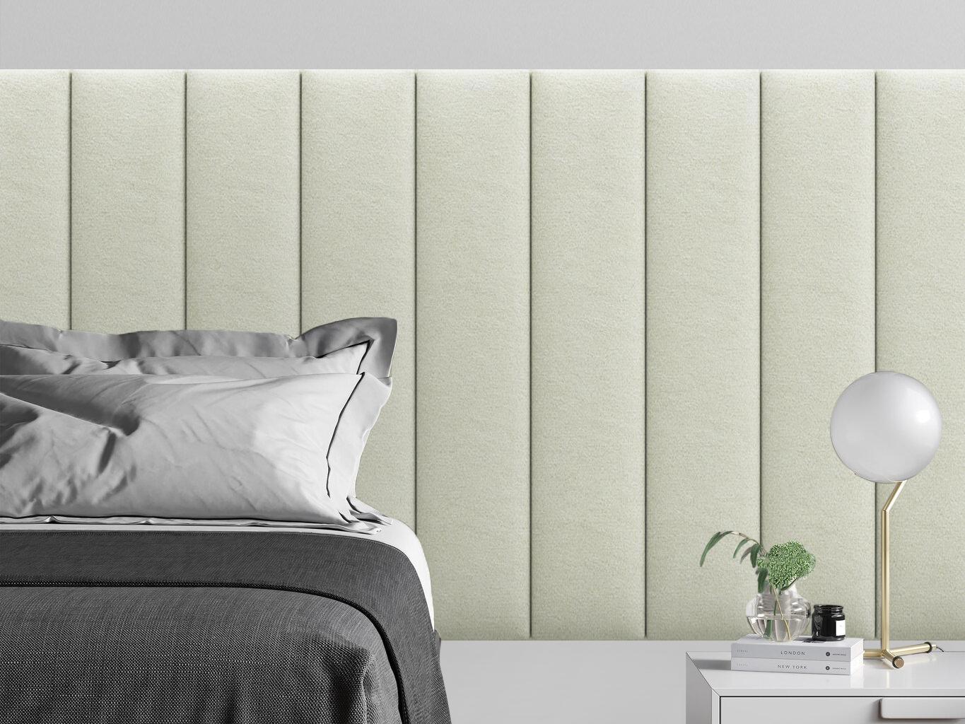 Изображение товара Мягкая панель Tartilla прямоугольник велюр цвет ваниль 1000x200x29мм 1шт