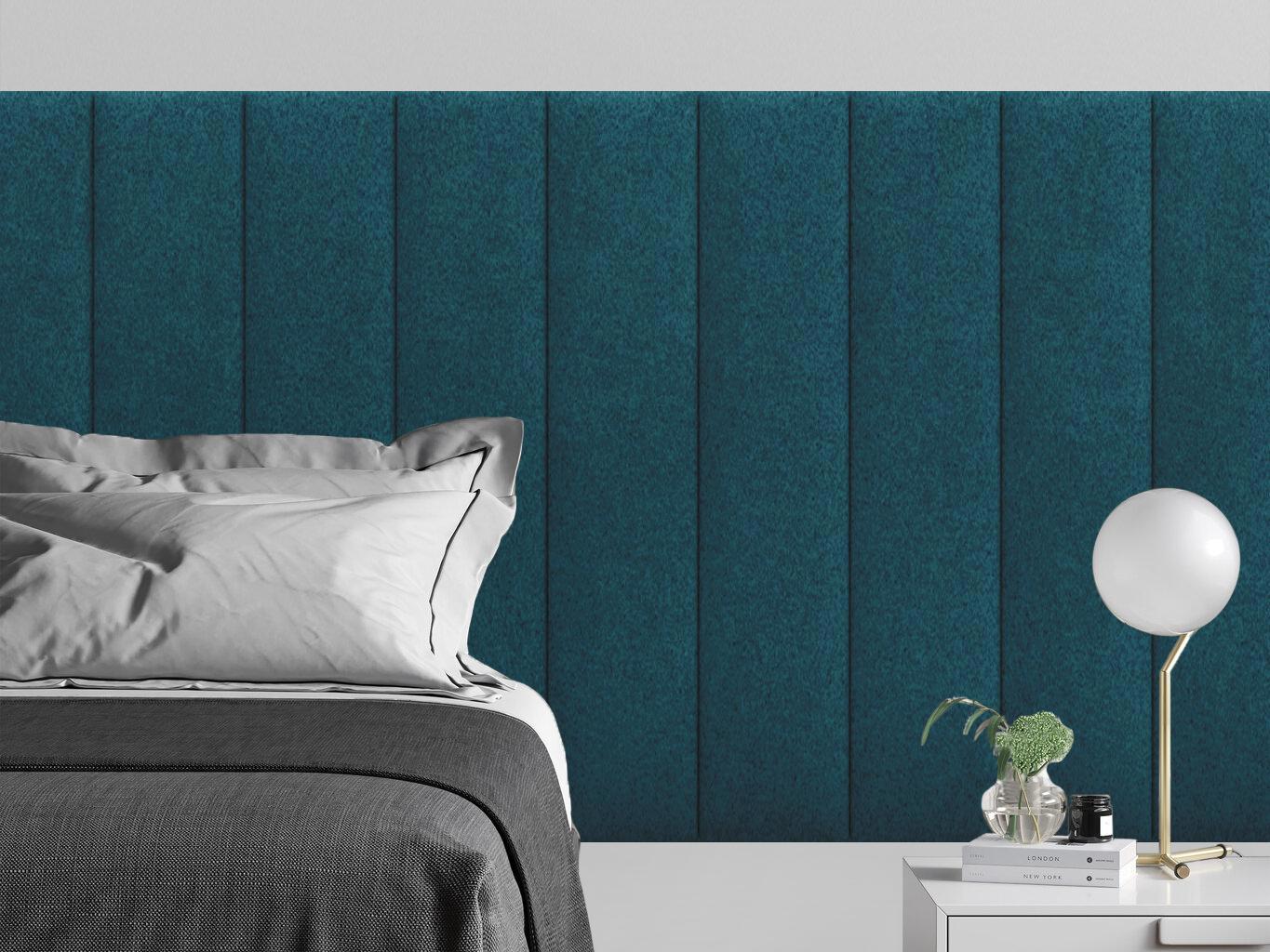 Изображение товара Мягкая панель Tartilla прямоугольник велюр цвет зеленый 1000x200x29мм 1шт