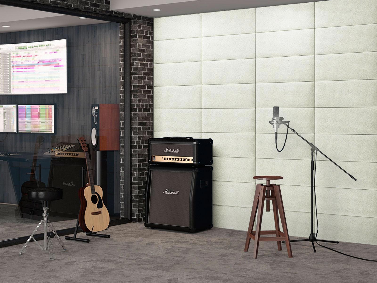 Изображение товара Мягкая панель Tartilla прямоугольник велюр цвет ваниль 600x300x29мм 1шт