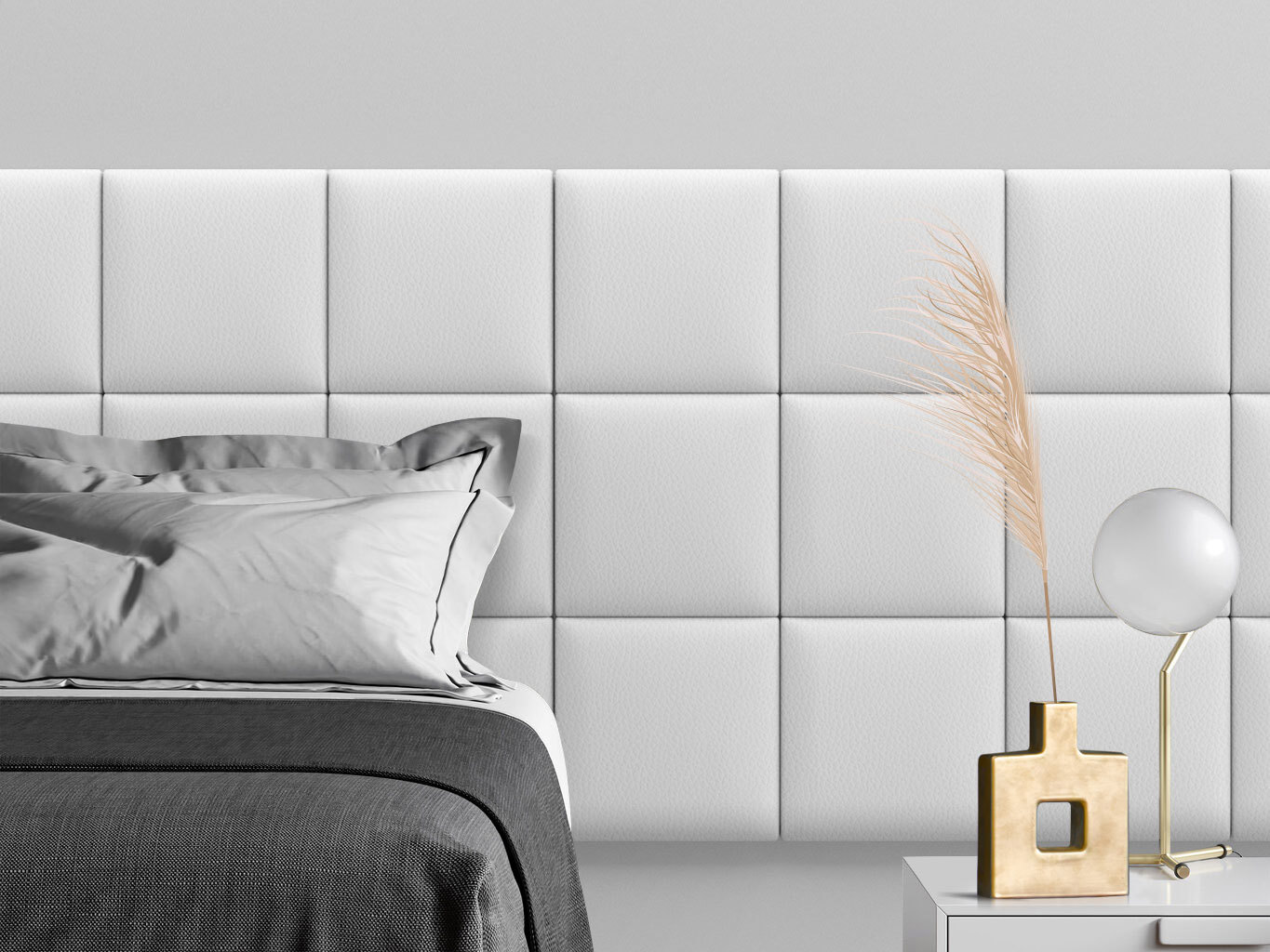 Изображение товара Mягкая панель Tartilla Eco Leather белая 300x300x29 мм