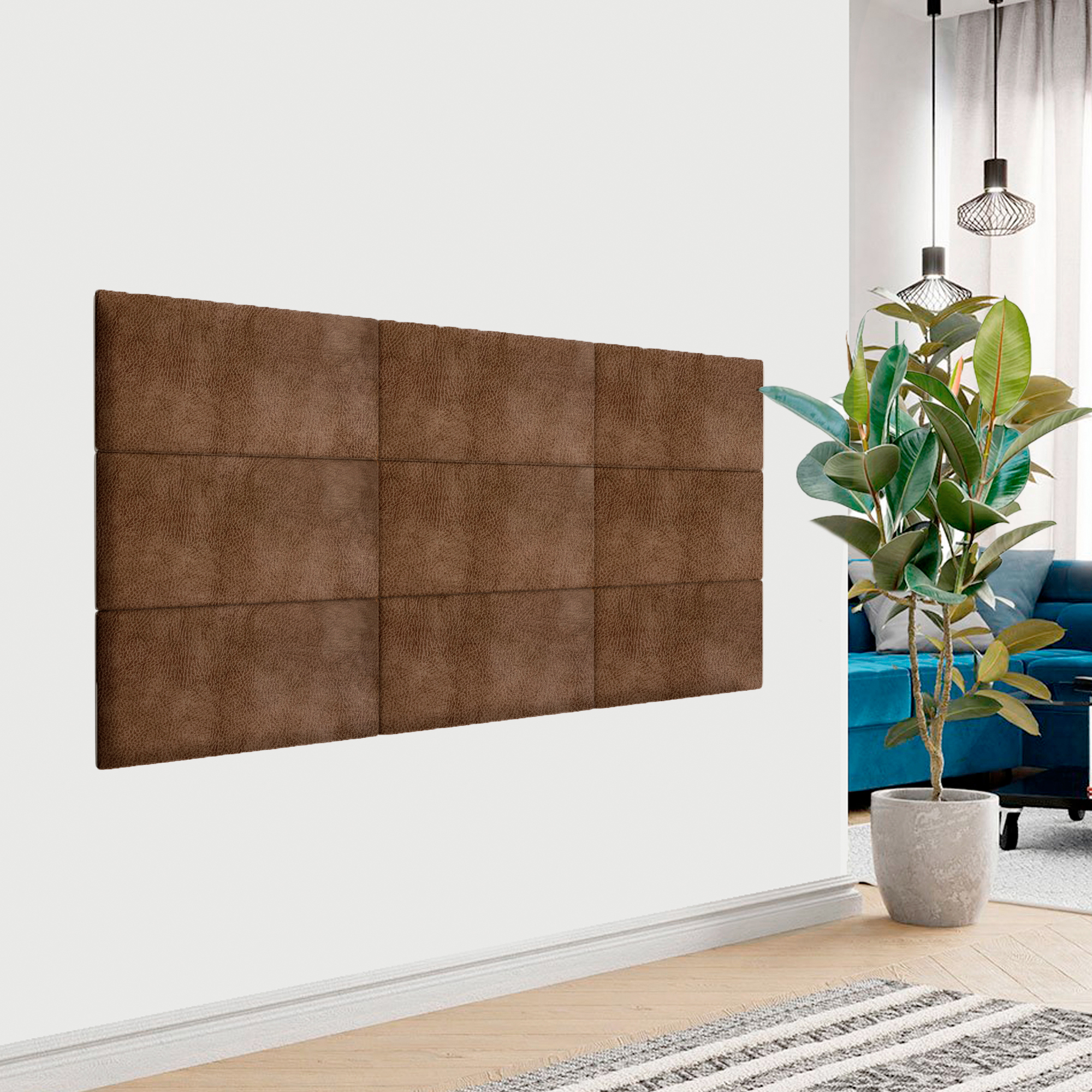 Изображение товара Мягкая панель Tartilla прямоугольник эко кожа цвет мокко 600x300x29мм 1шт Изображение товара Мягкая панель Tartilla прямоугольник эко кожа цвет мокко 600x300x29мм 1шт