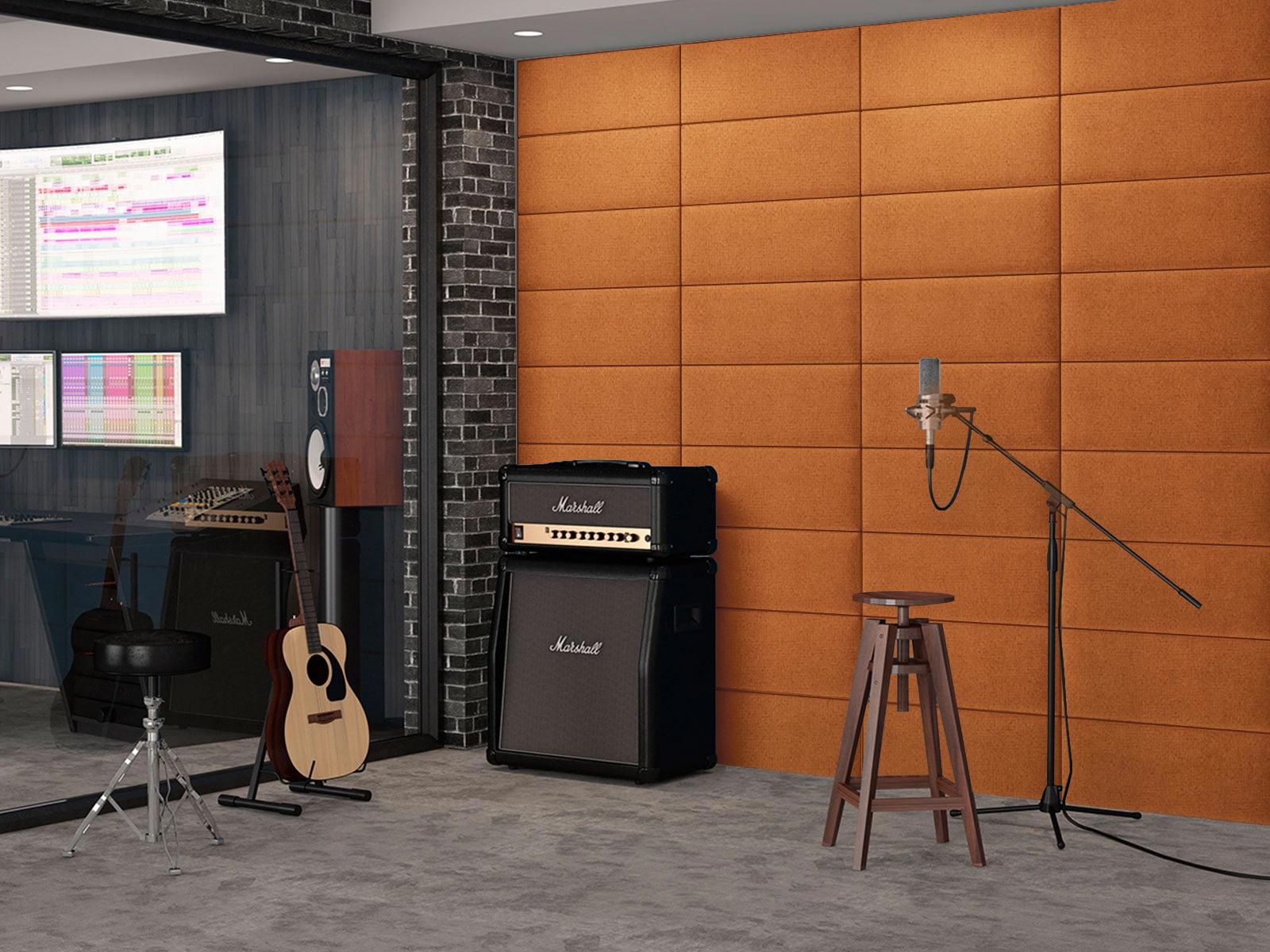 Изображение товара Мягкая панель Tartilla прямоугольник велюр цвет оранжевый 600x300x29мм 1шт