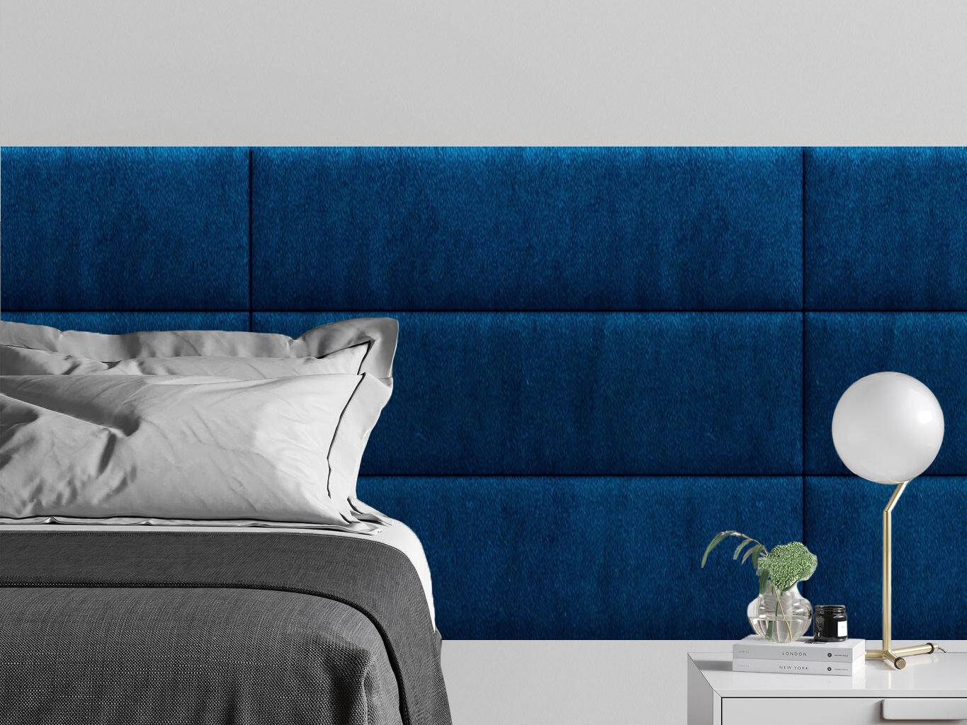 Изображение товара Мягкая панель Tartilla Velour Blue — прямоугольник 1000x300x29 мм