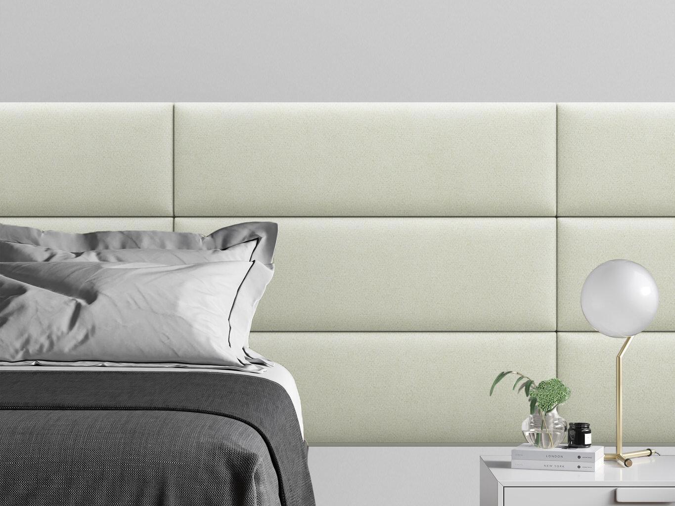 Изображение товара Мягкая панель Tartilla прямоугольник велюр цвет ваниль 1000x300x29мм 1шт