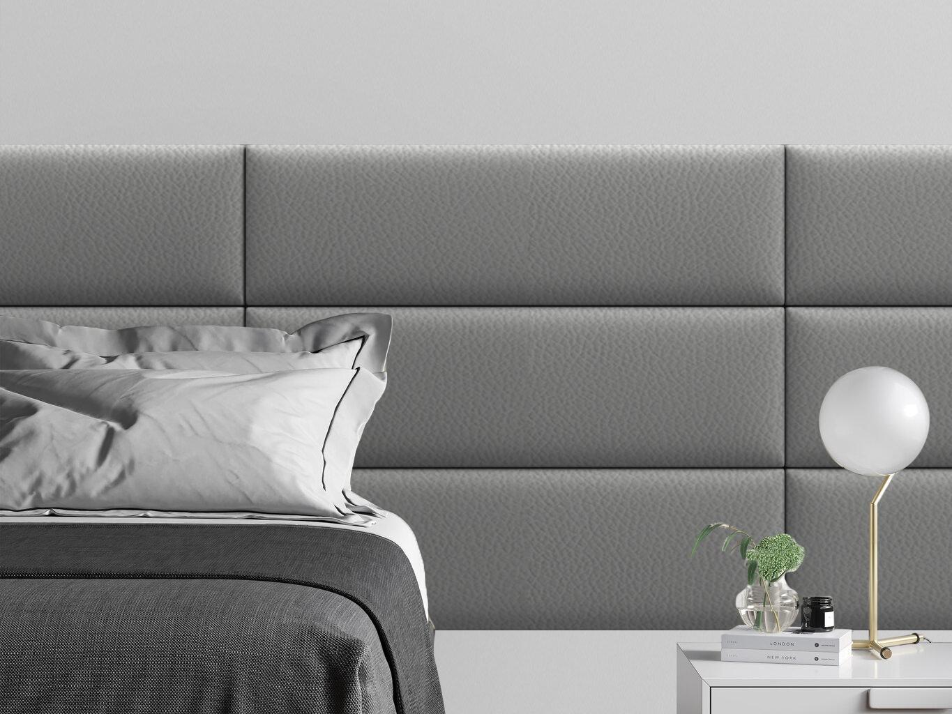 Изображение товара Мягкая панель Tartilla прямоугольник эко кожа цвет серый 1000x300x29мм 1шт