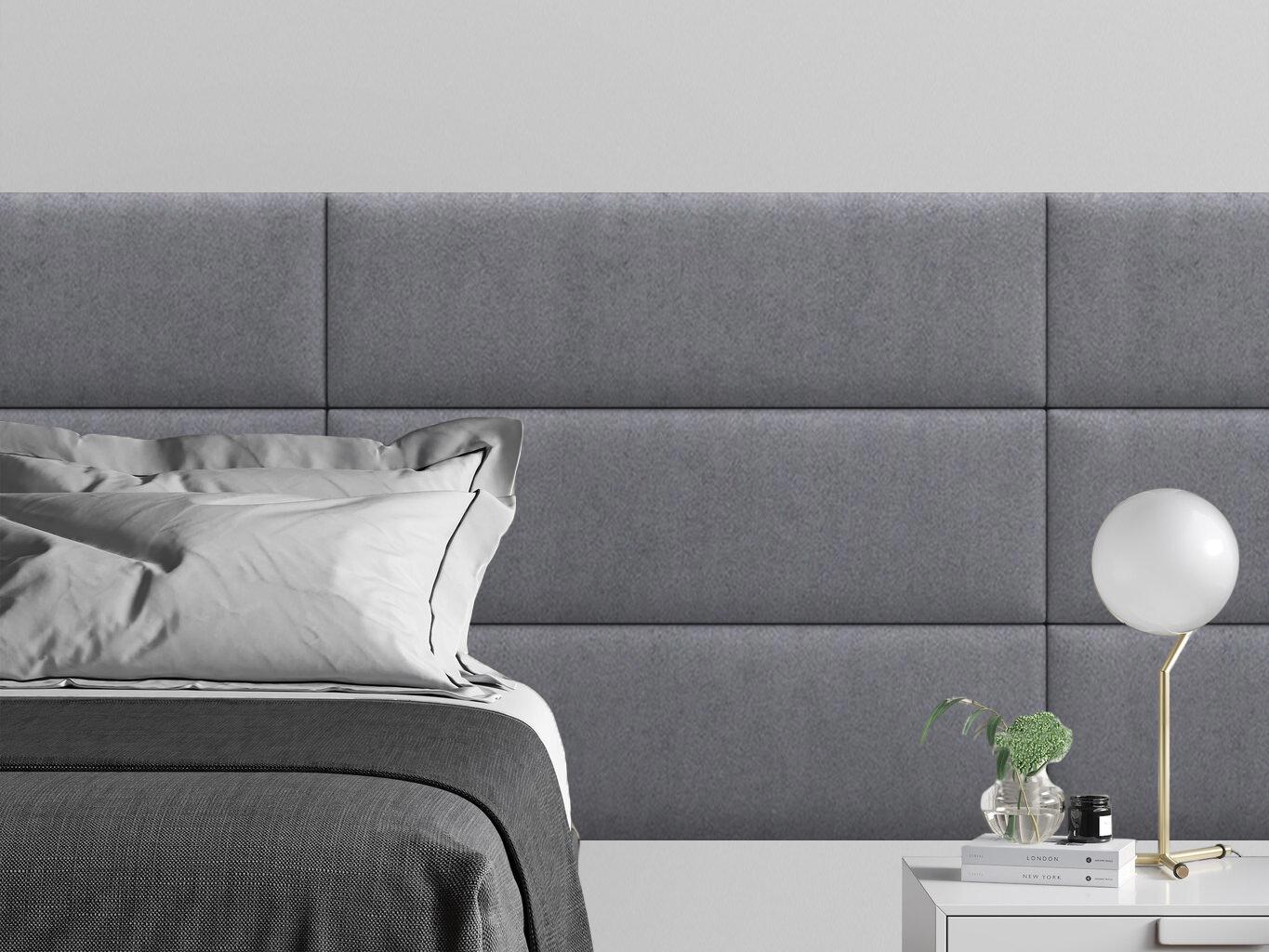 Изображение товара Мягкая панель Tartilla прямоугольник замша цвет серый 1000x300x29мм 1шт