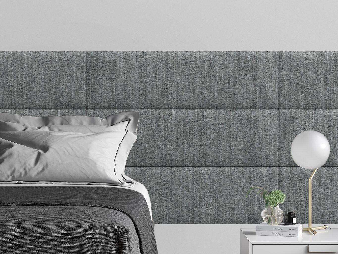 Изображение товара Мягкая панель Tartilla прямоугольник хлопок цвет серый 1000x300x29мм 1шт