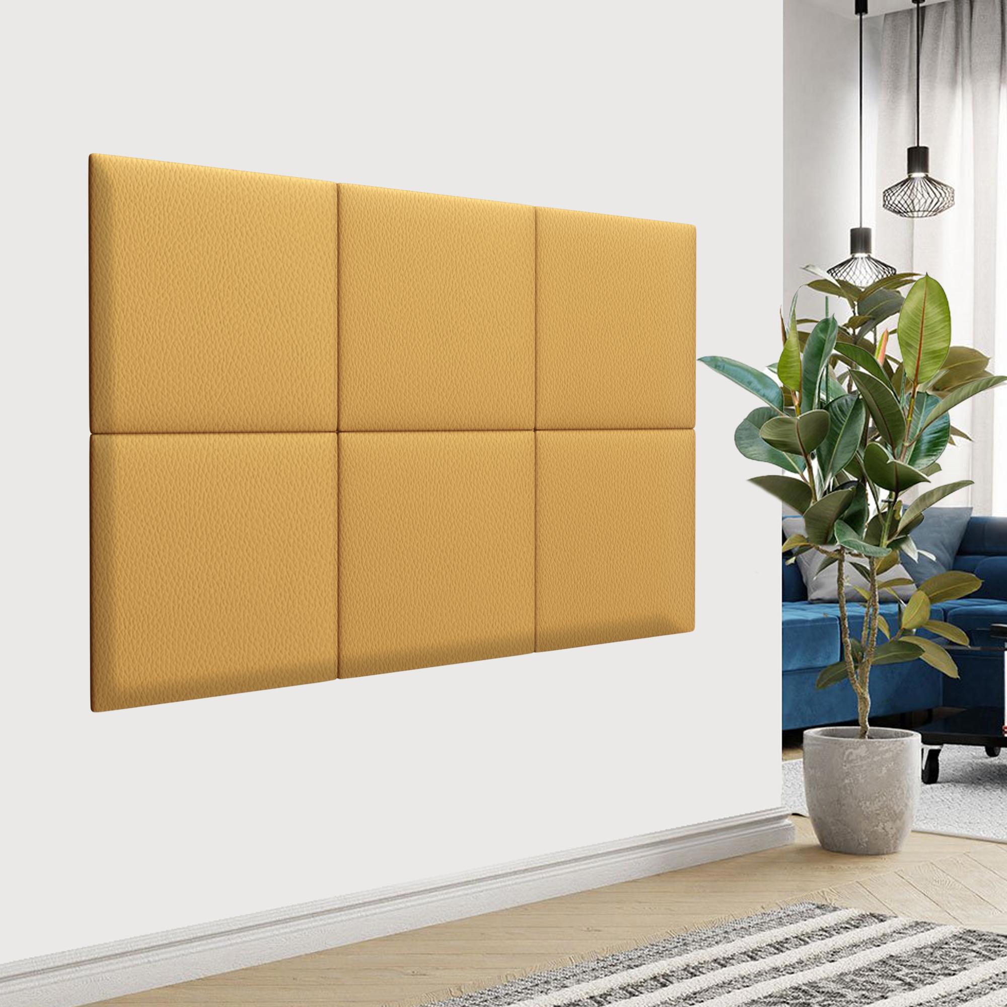 Изображение товара Мягкая панель Tartilla квадрат эко кожа цвет золотой 500x500x29мм 1шт