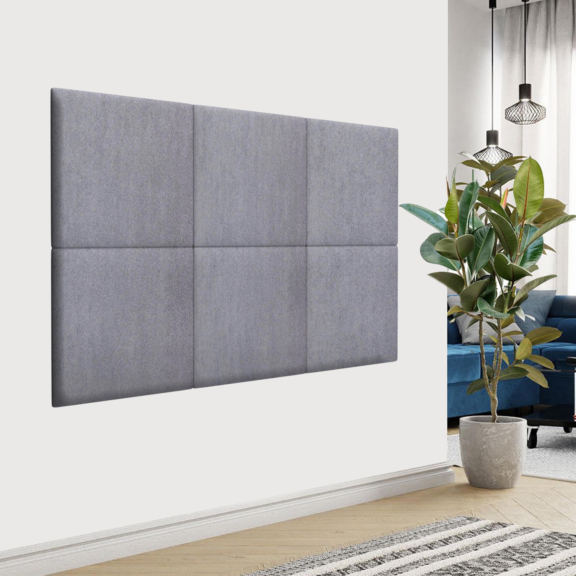 Изображение товара Мягкая панель Tartilla квадрат замша цвет серый 500x500x29мм 1шт