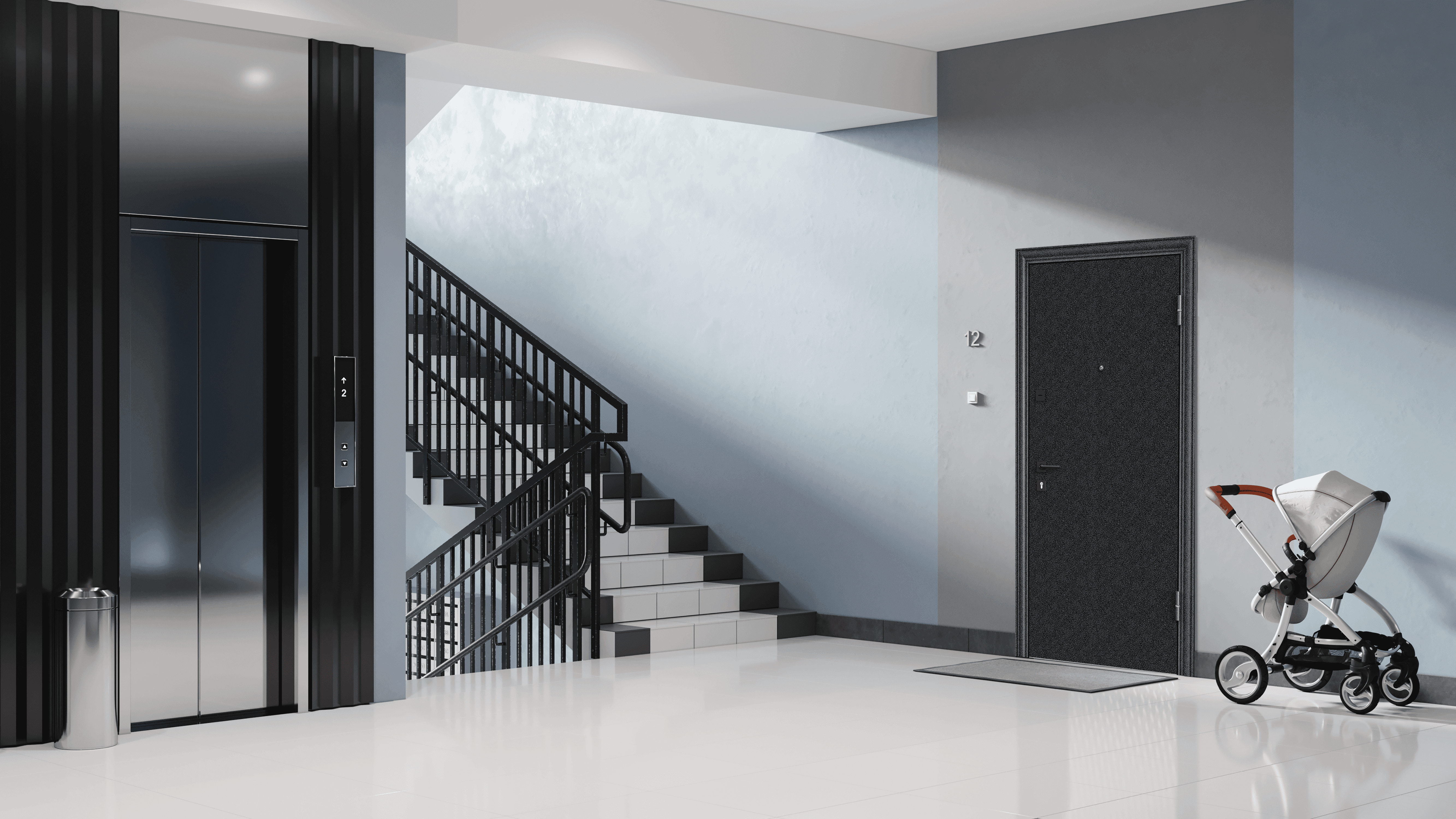 Изображение товара Дверь входная Torex Flat-M 205x95см правая серая