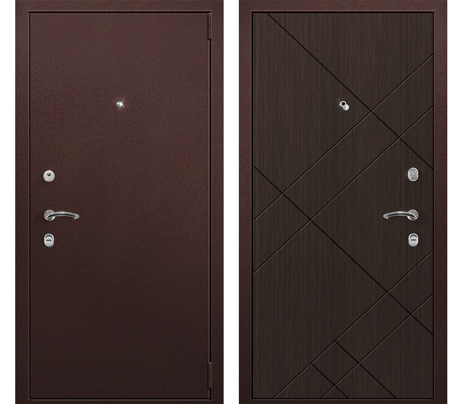 Изображение товара Входная дверь металлическая Амега Эталон Плюс 1100x1800 мм правый венге