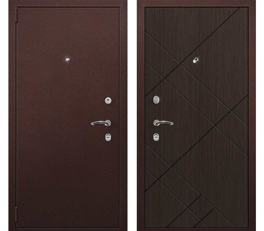 Изображение товара Входная дверь металлическая Амега Эталон Плюс 950x2200 мм левый венге