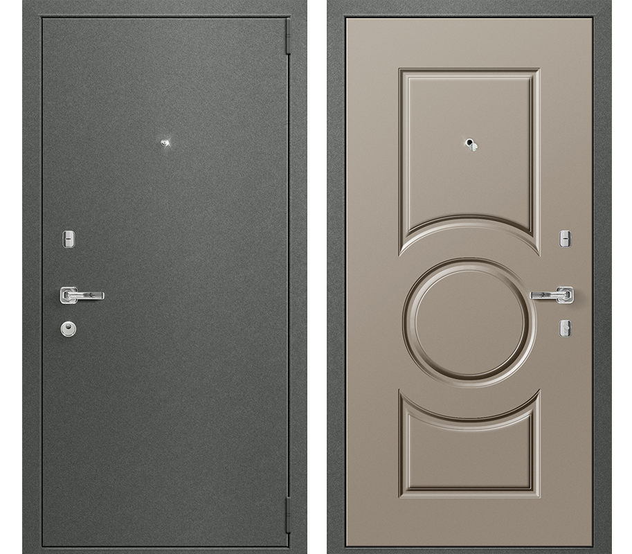 Изображение товара Входная дверь металлическая Амега Эталон Плюс правый 85x200см цвет капучино