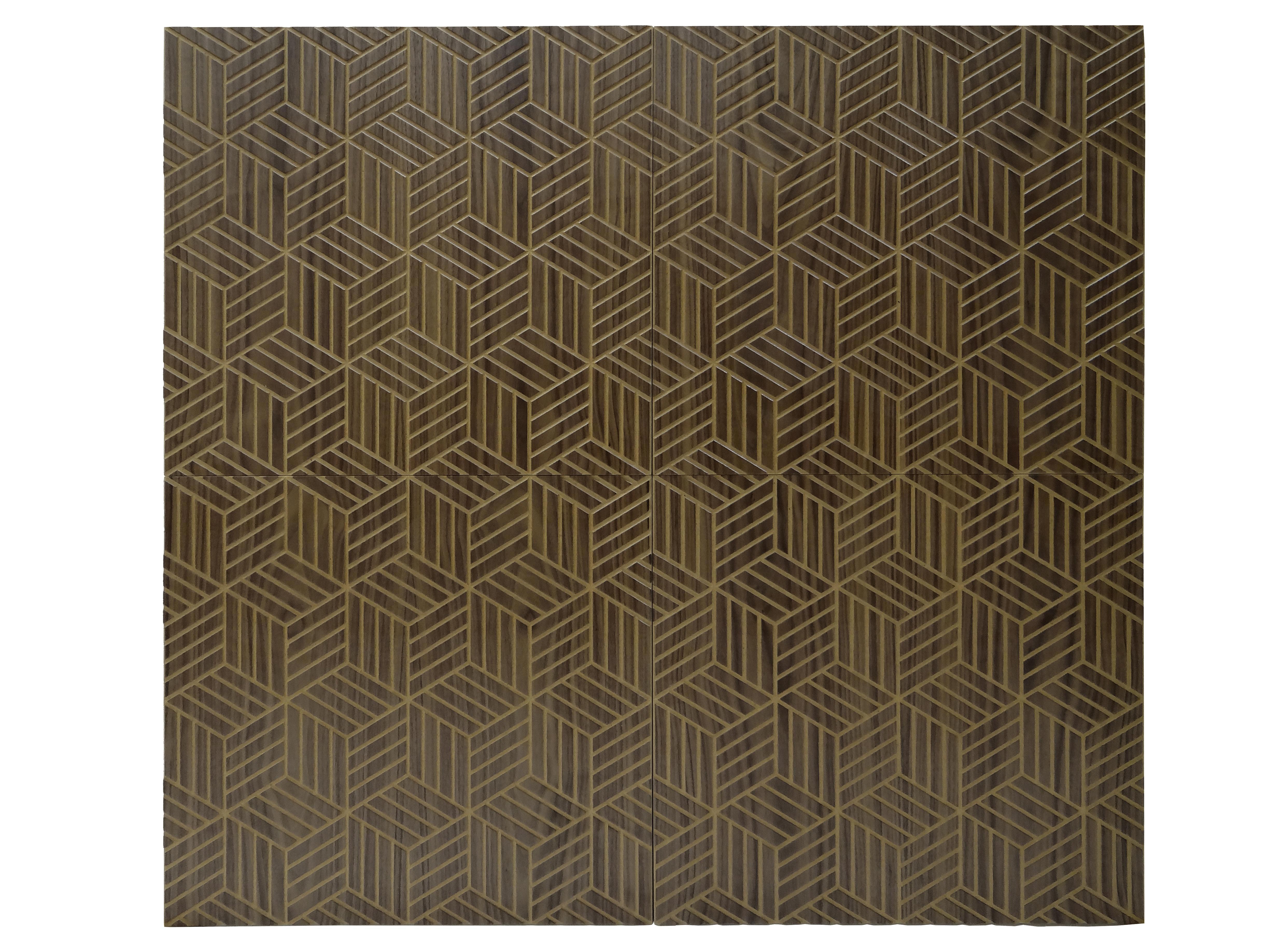 Изображение товара Стеновая панель Alberodiarte Геометрия 41x51.9см американский орех 0.23 м² 1шт