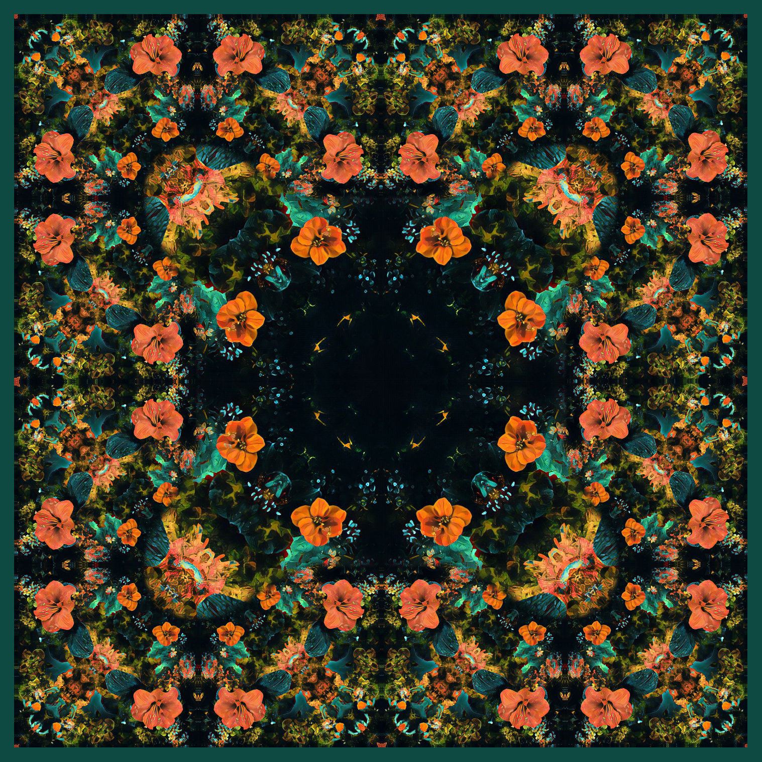 Изображение товара Авторская деревянная плитка YanChen&Co Studio коллекция №2 100х100х8мм 0.25м² берёза 2/2 цвет оранжевый/дымчатый черный 25шт