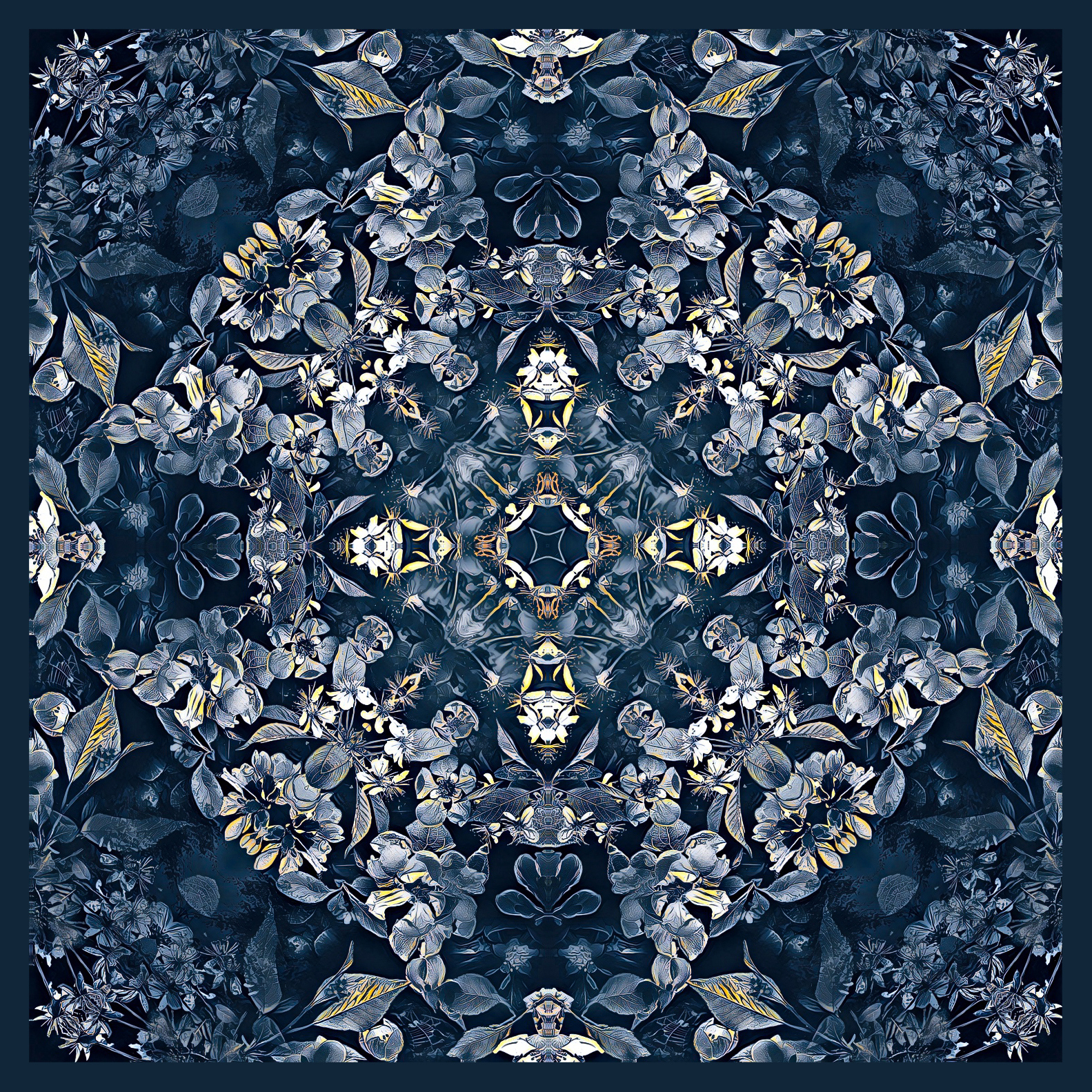 Изображение товара Авторская деревянная плитка YanChen&Co Studio коллекция №9 100x100x8мм 0.25м2 берёза 2/2 цвет темно-синий 25шт