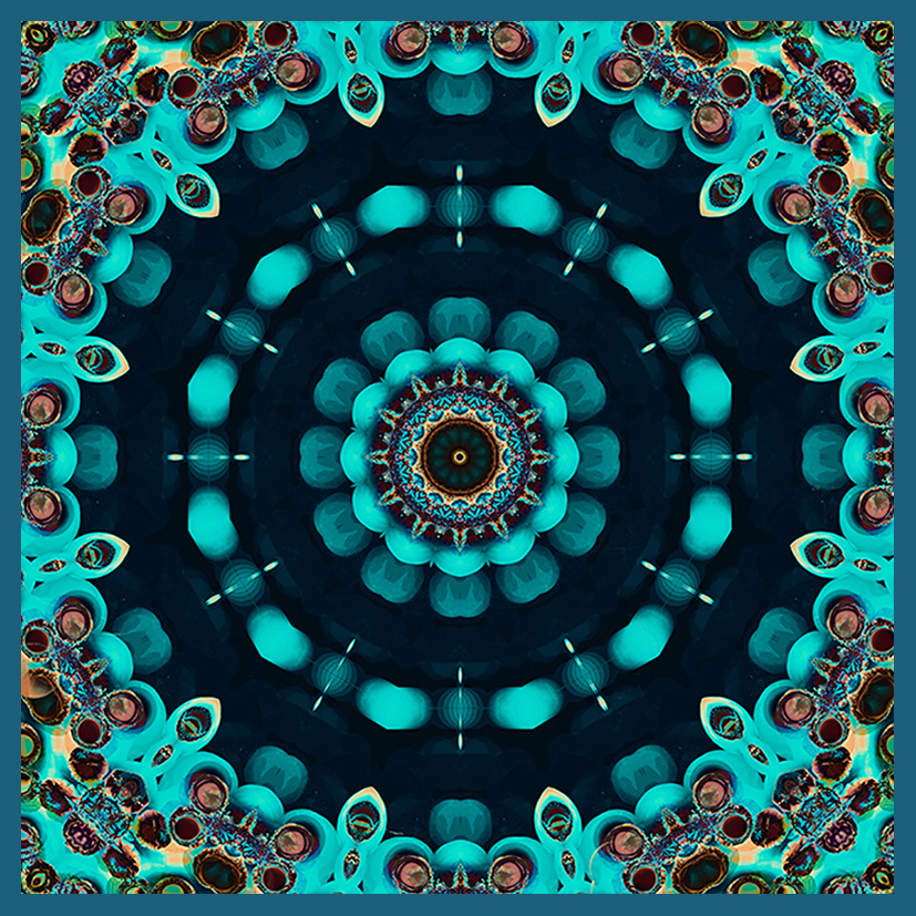 Изображение товара Авторская деревянная плитка YanChen&Co Studio коллекция №10 150х150х8мм 0.14м² берёза 2/2 цвет бирюзовый 6шт