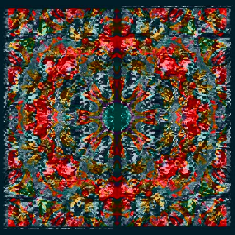 Изображение товара Плитка декоративная YanChen&Co Studio Коллекция #15 Красно-желтый 100х100х8 мм